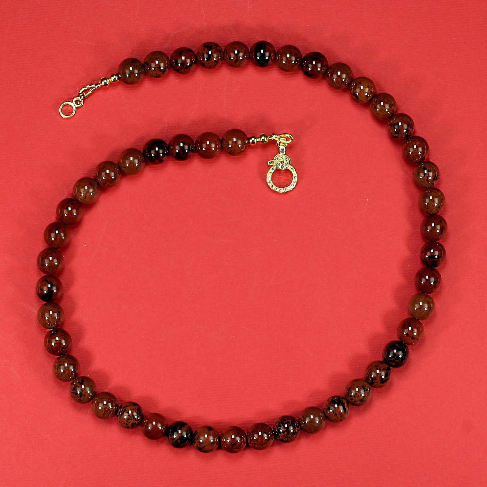 Ajd 17 Inch Rich Chocolate Brown Necklace With Diamond Chip Vermeil Clasp - 6