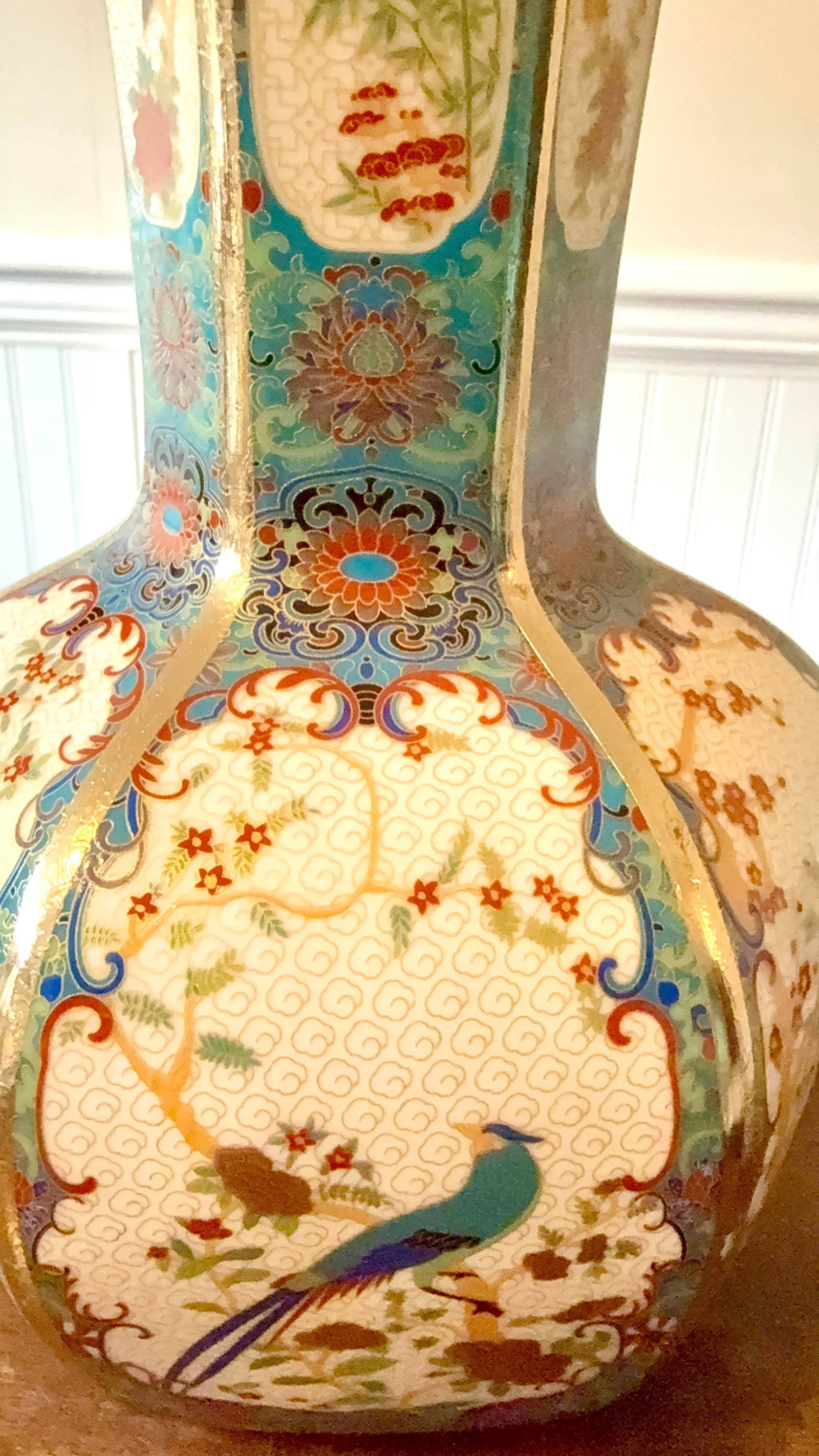 Meija Era Cloisonne Vase - 9