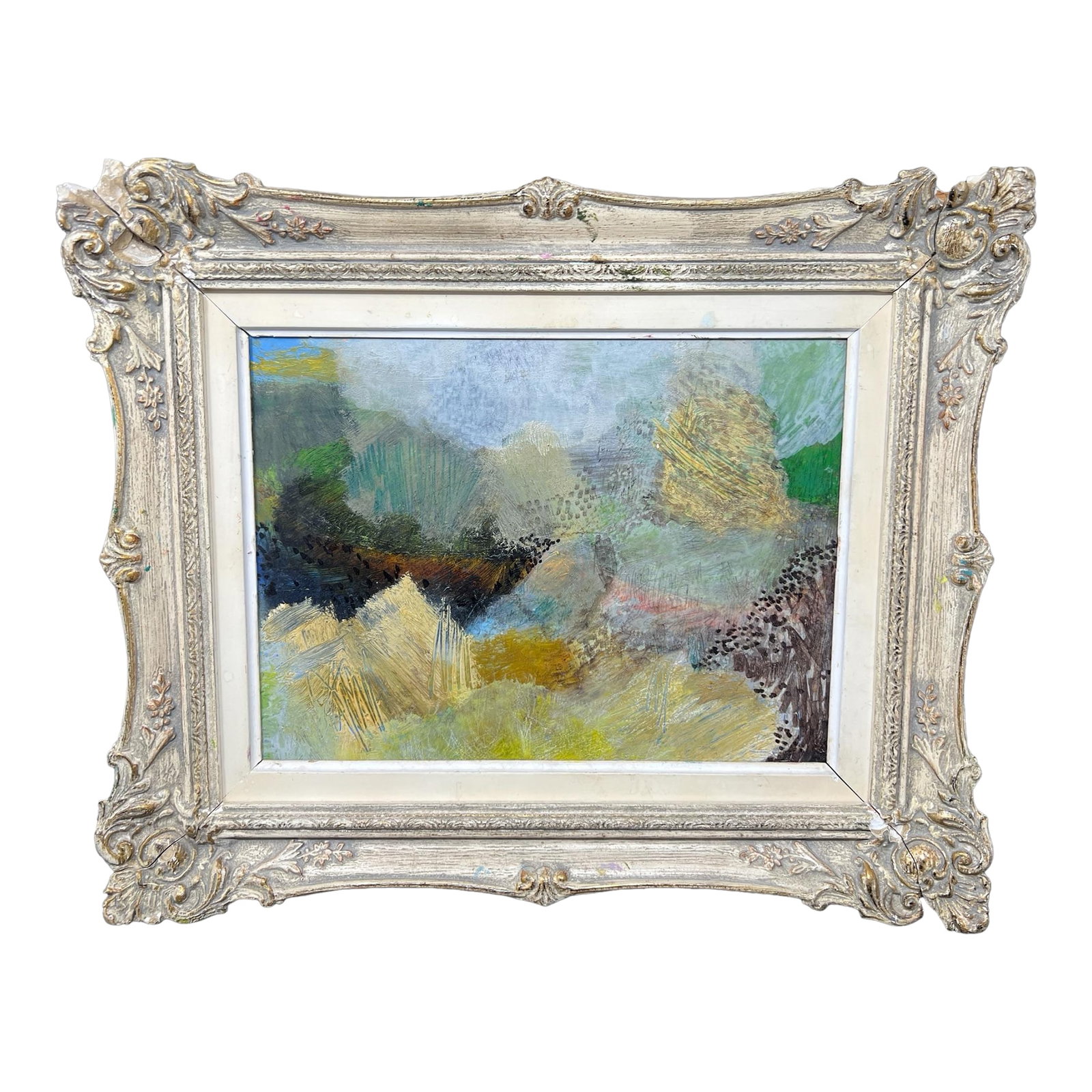 Mid-Century European Impressionist Landscape Oil Painting in Antique Dutch Frame (1 of 10)