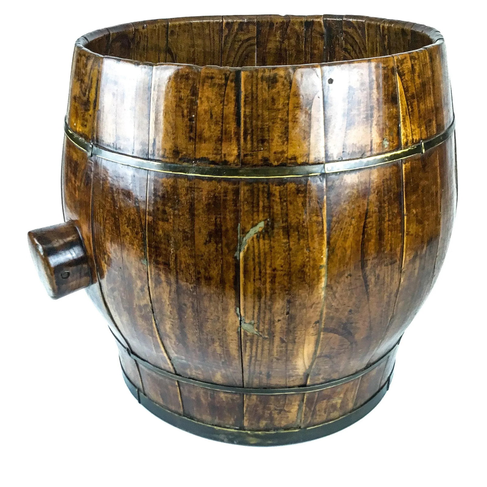 Antique Chinese Wood Rice Container Planter - 5