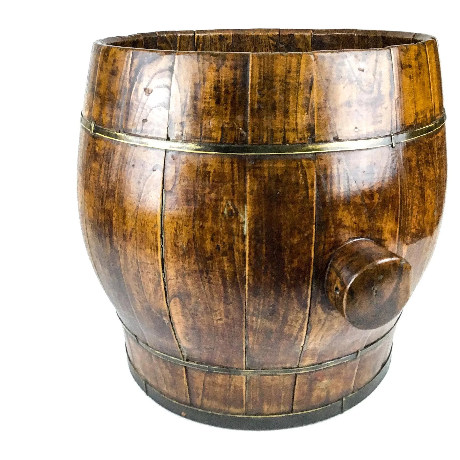 Antique Chinese Wood Rice Container Planter - 8