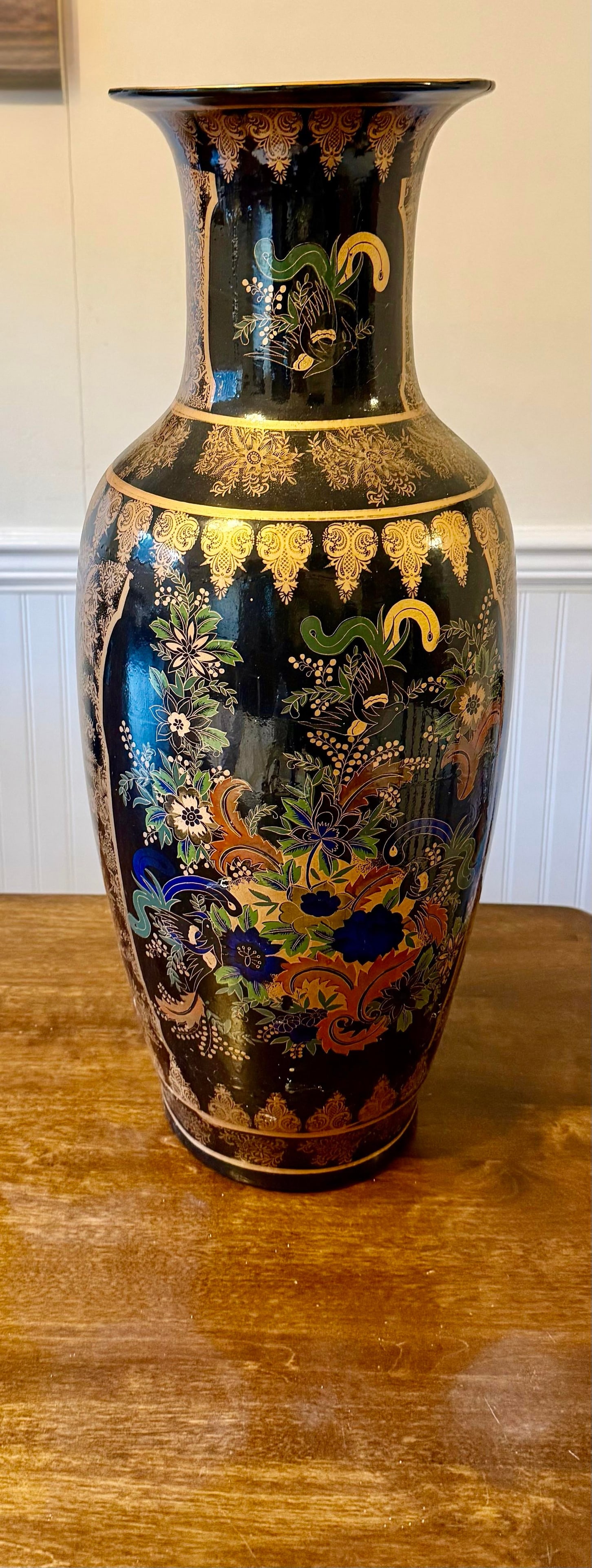 Chinese Gilt Baluster Floor Vase - 5