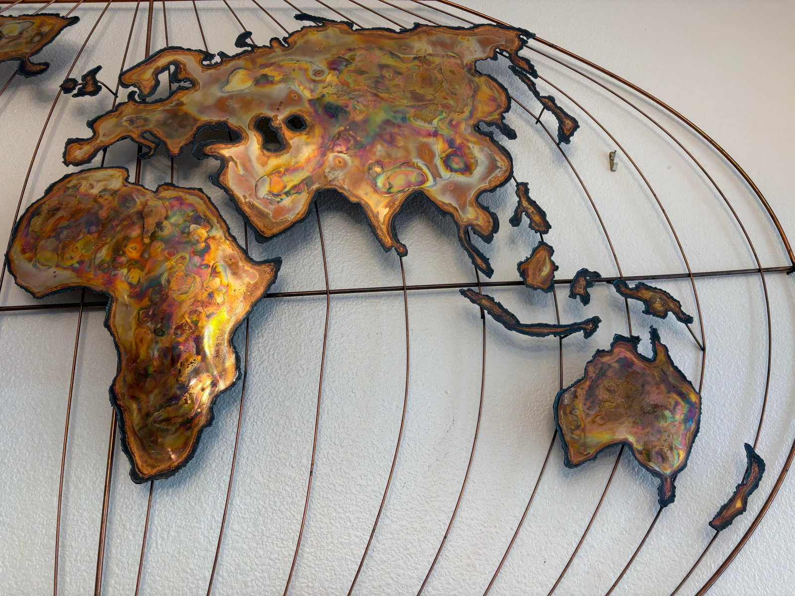 Mercator Vintage Brass Wall Map - 2