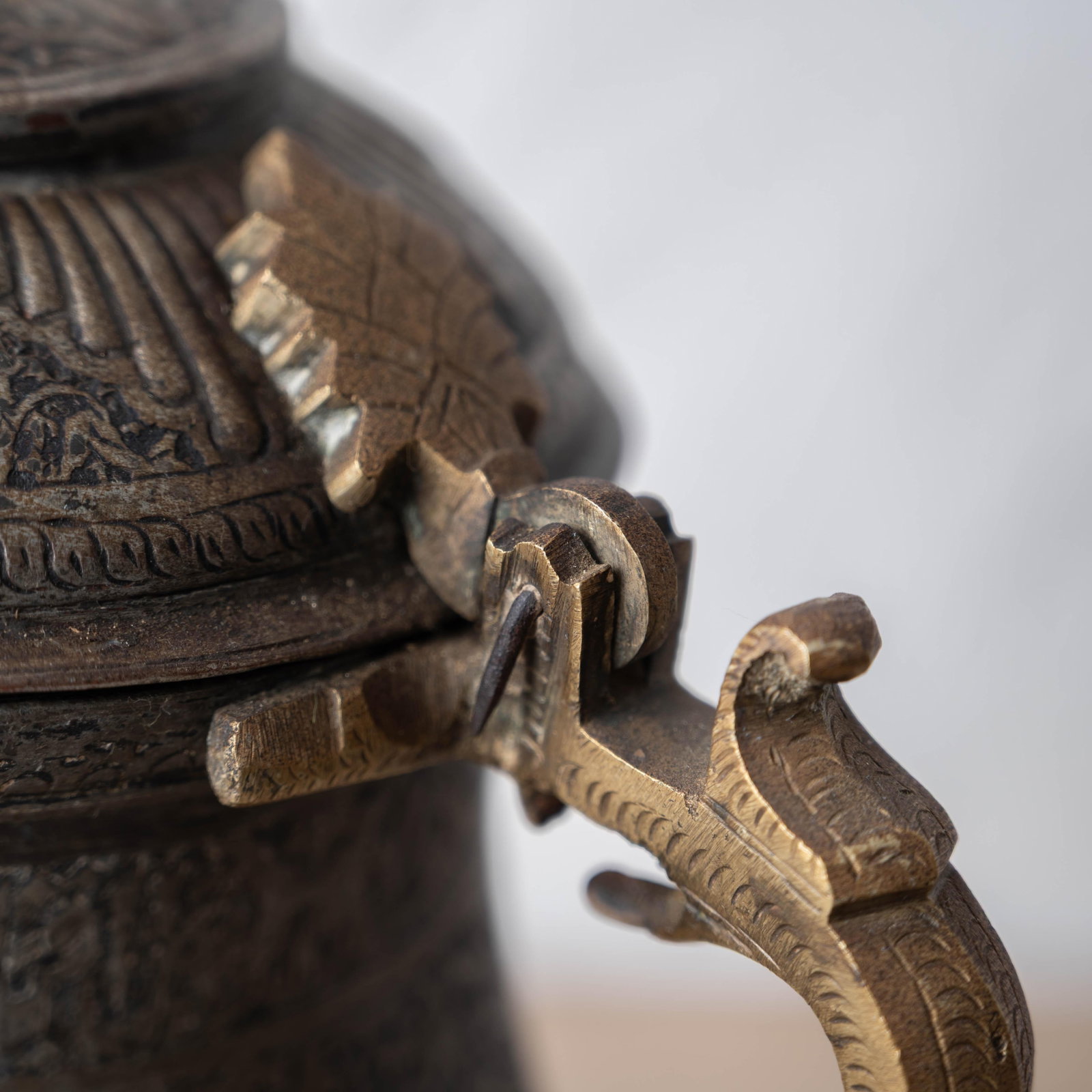 Islamic Tinned-Copper Coffee Pot With Brass Handle, c.1880 - 12