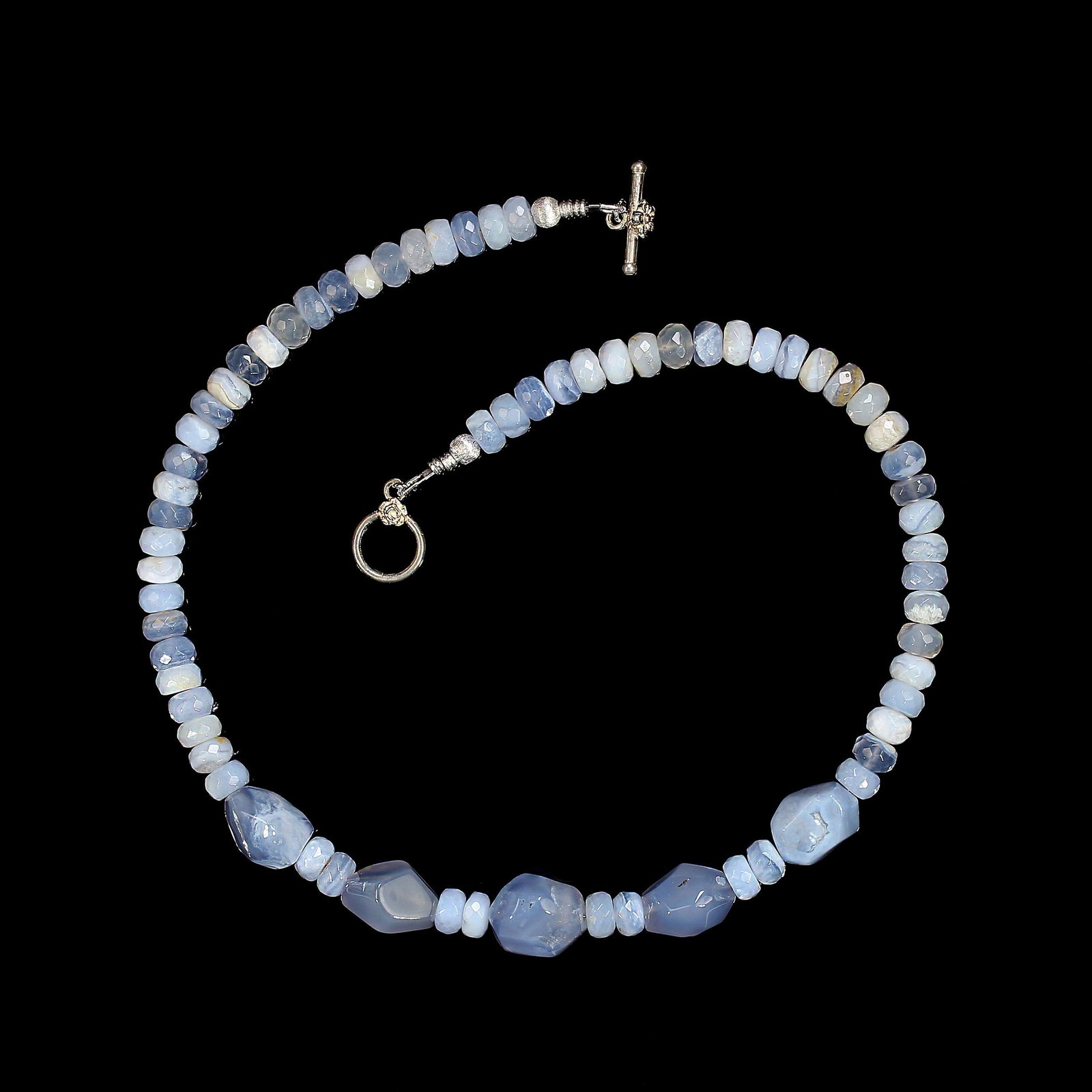Ajd 17 Inch Blue Lace Agate Necklace - 2