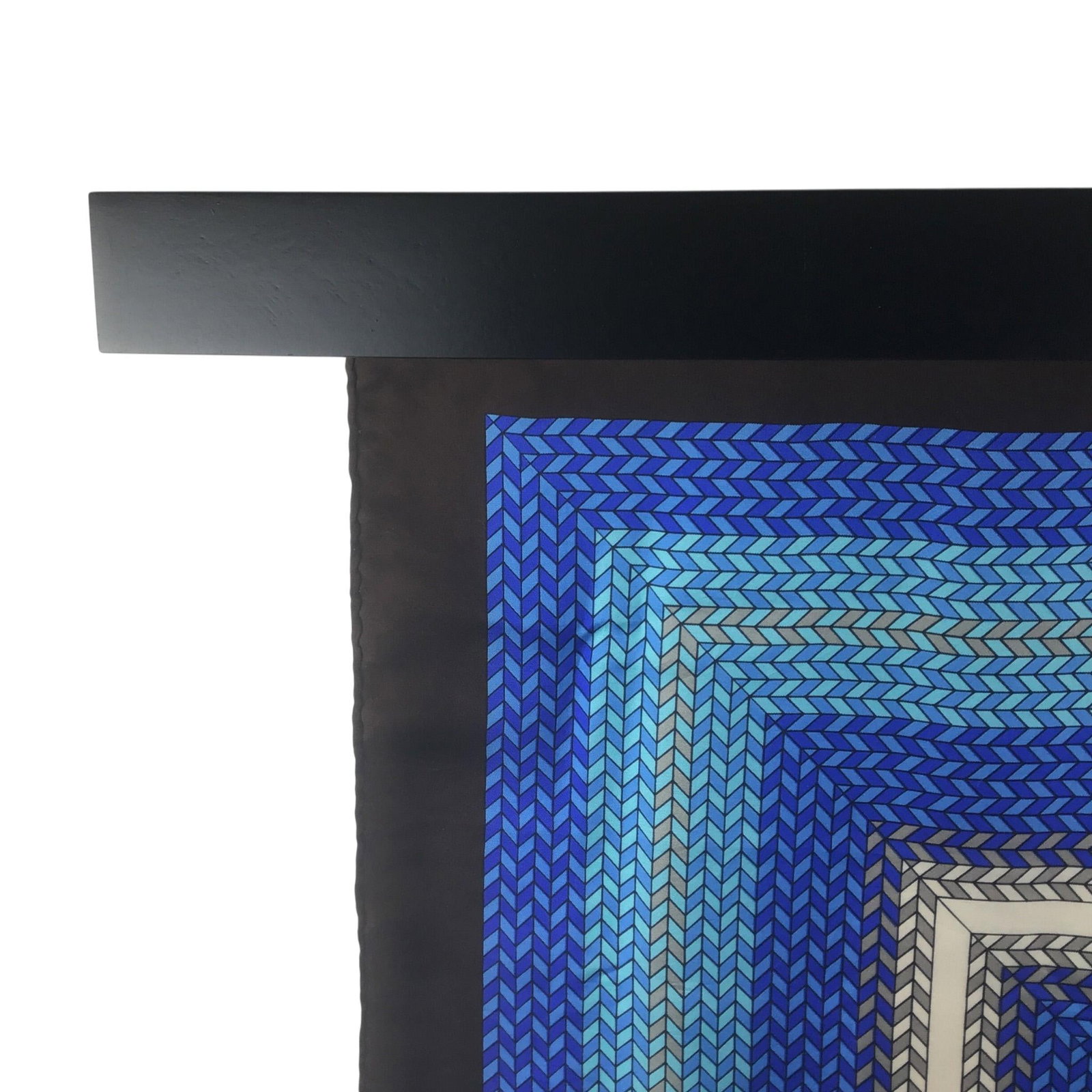 Pure Silk Twill Pierre Cardin Vintage Scarf With Wall Hanging Scarf Holder - 4