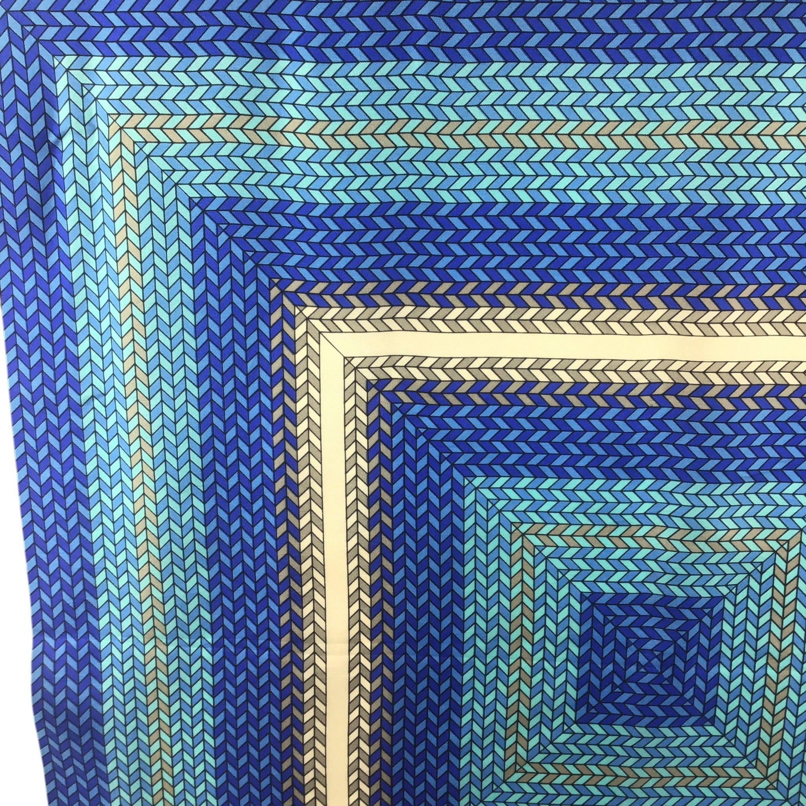 Pure Silk Twill Pierre Cardin Vintage Scarf With Wall Hanging Scarf Holder - 7