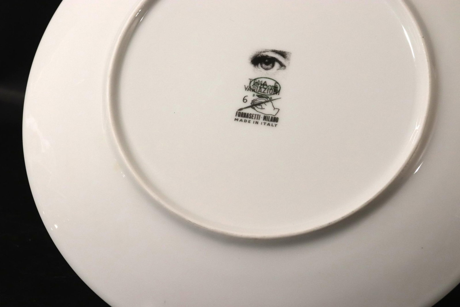 Fornasetti Porcelain Themes & Variation Plate, Pattern Number 6 - 3
