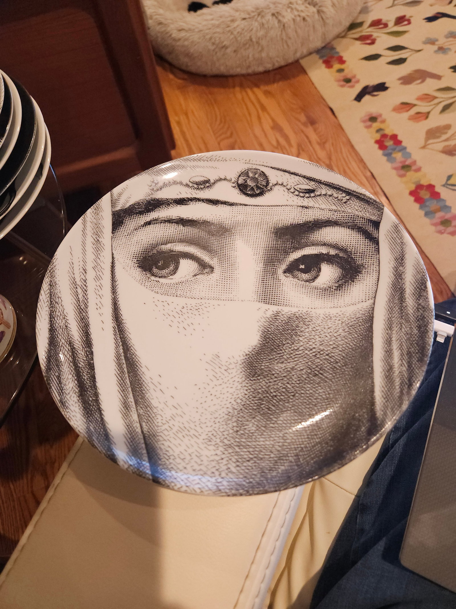 Fornasetti Porcelain Themes & Variation Plate, Number 114 - 10