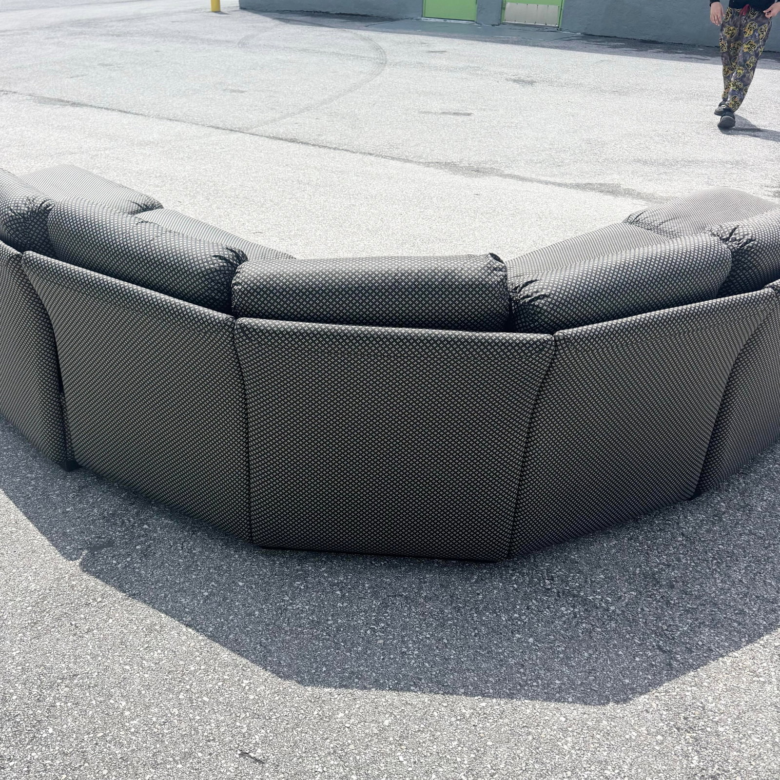 Postmodern Black on Black Modular Sectional Sofa - 5 Pieces - 7