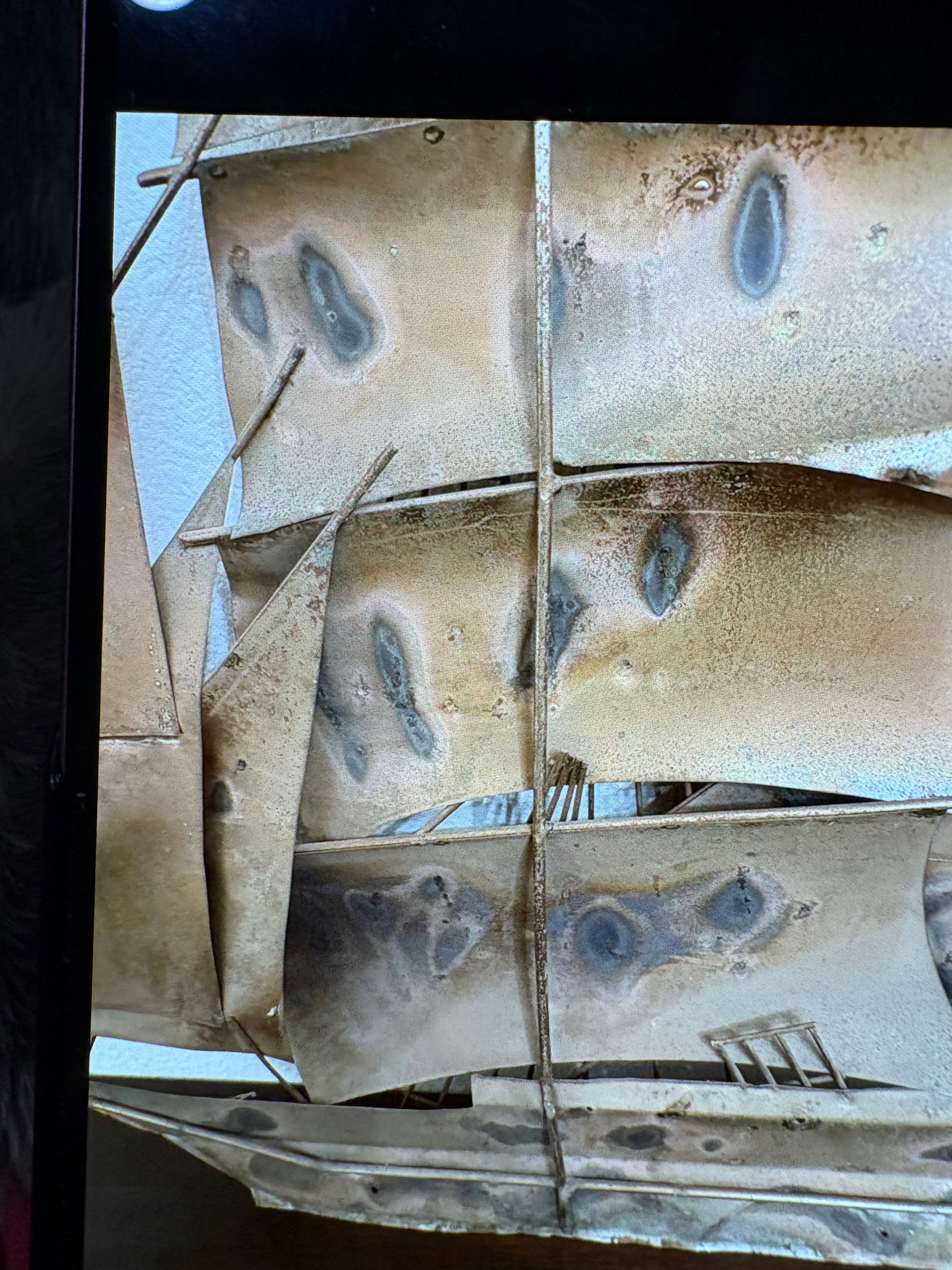 1970s Brutalist Metal Ship - 6