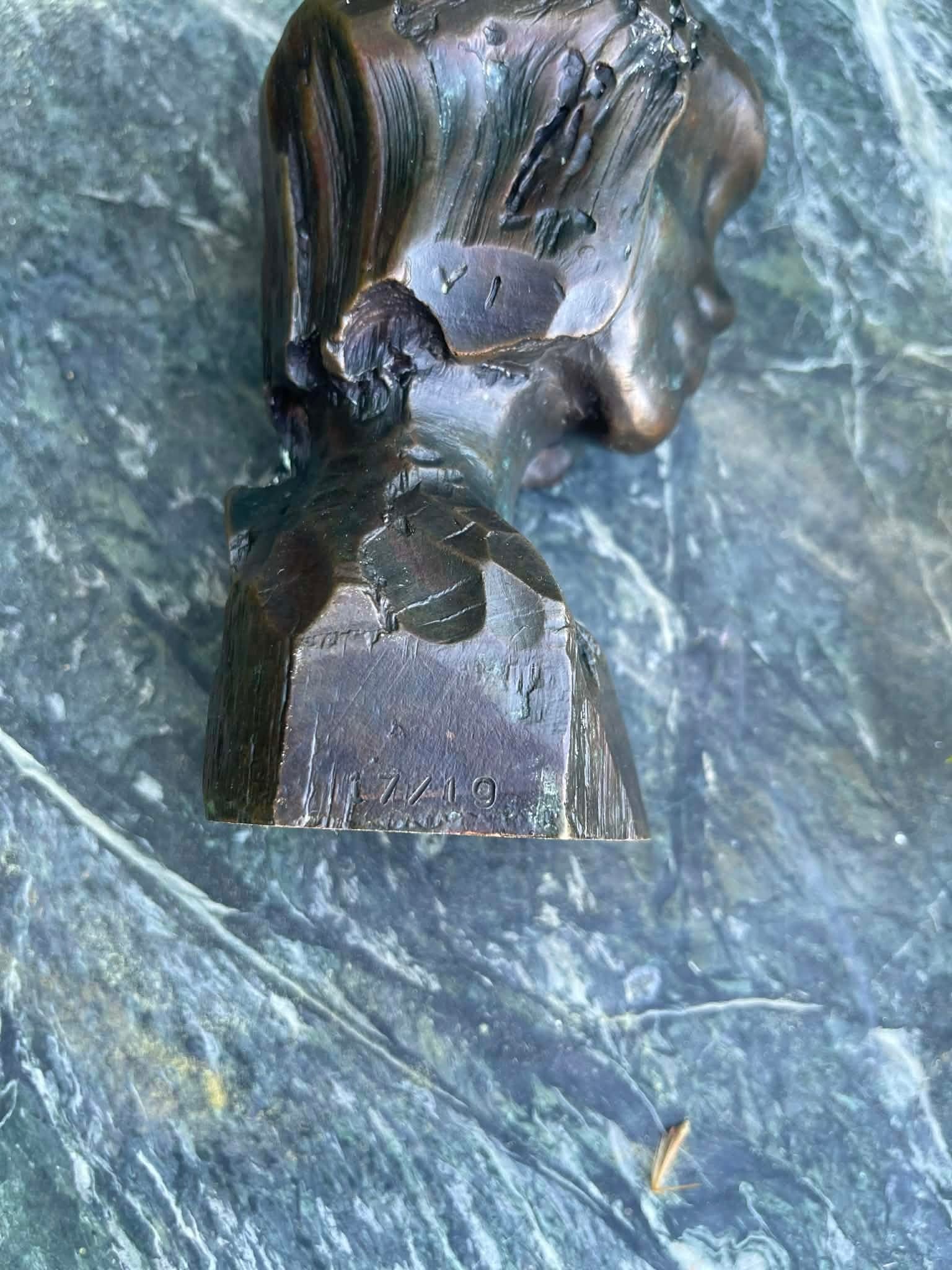 Mid 20th Century Bronze Sculpture "Taos Beauty" by Nicolai Fechin – Native American Portrait - 5