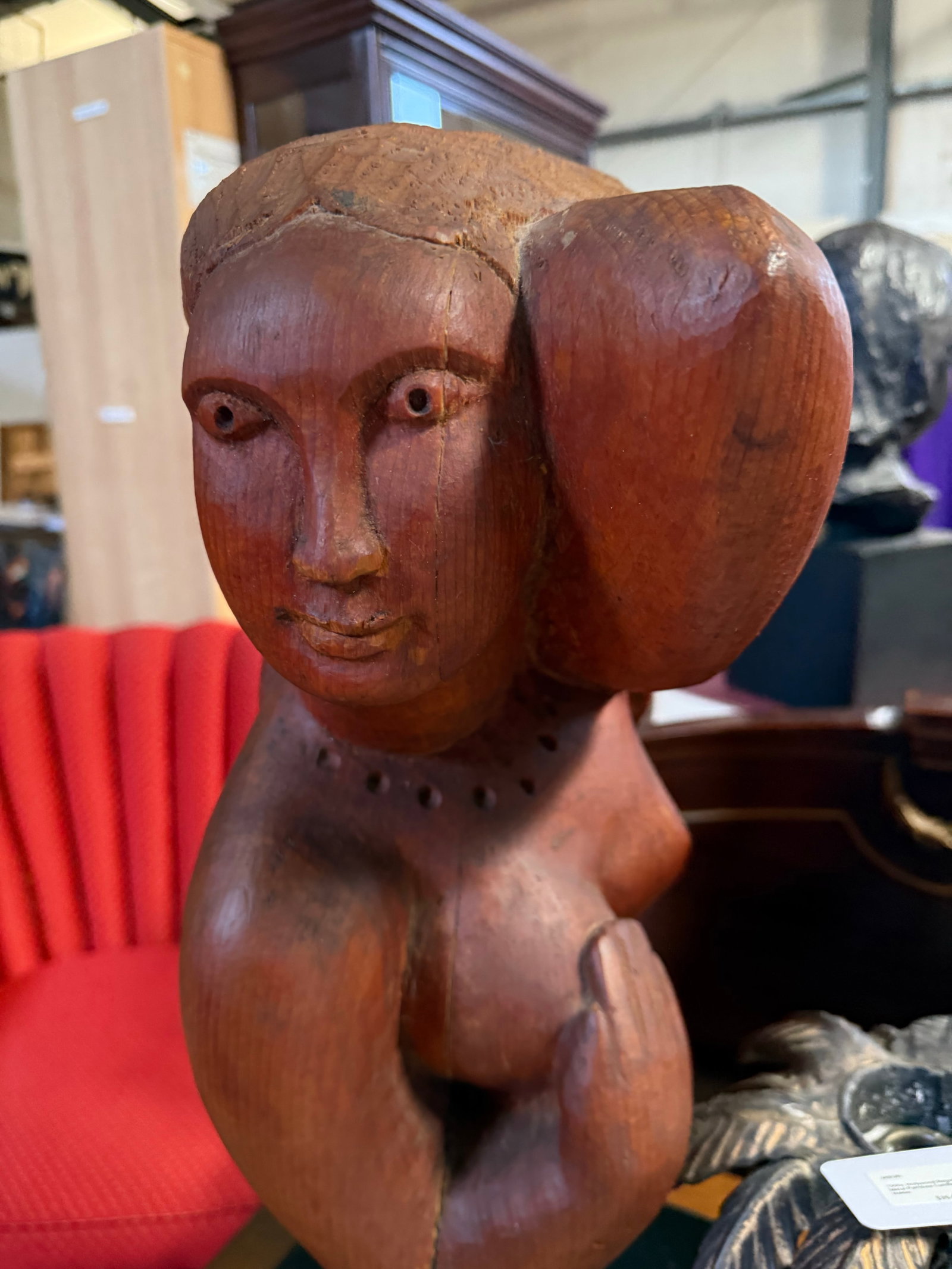 Early 20th Century Very Unique Figure Head for Boat Mermaid Made of Cedar Ulysses Oxf 81 - 3