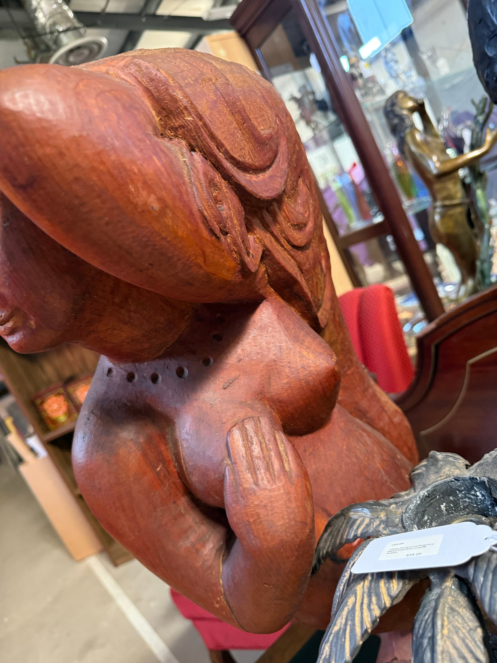 Early 20th Century Very Unique Figure Head for Boat Mermaid Made of Cedar Ulysses Oxf 81 - 4