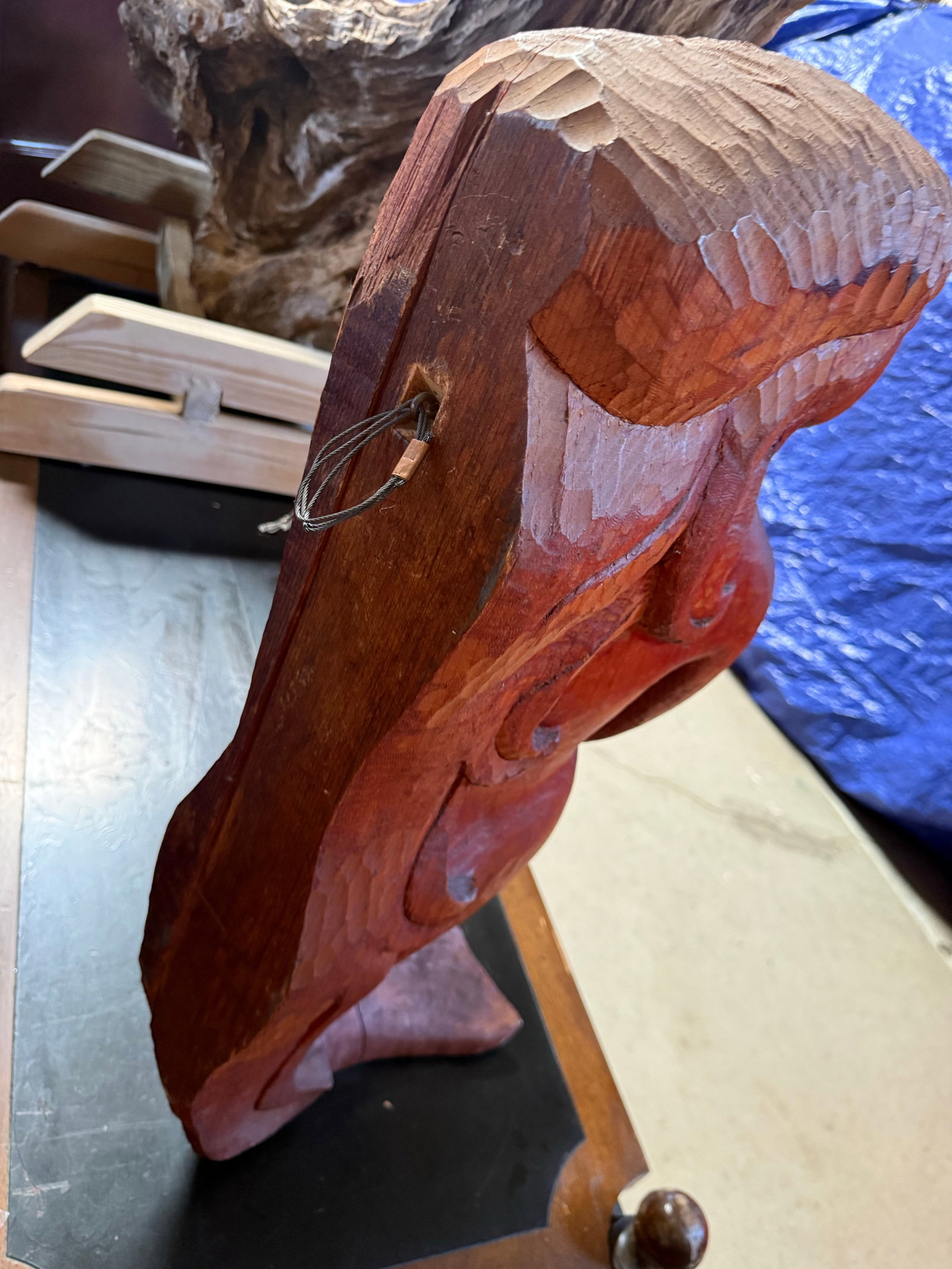 Early 20th Century Very Unique Figure Head for Boat Mermaid Made of Cedar Ulysses Oxf 81 - 6