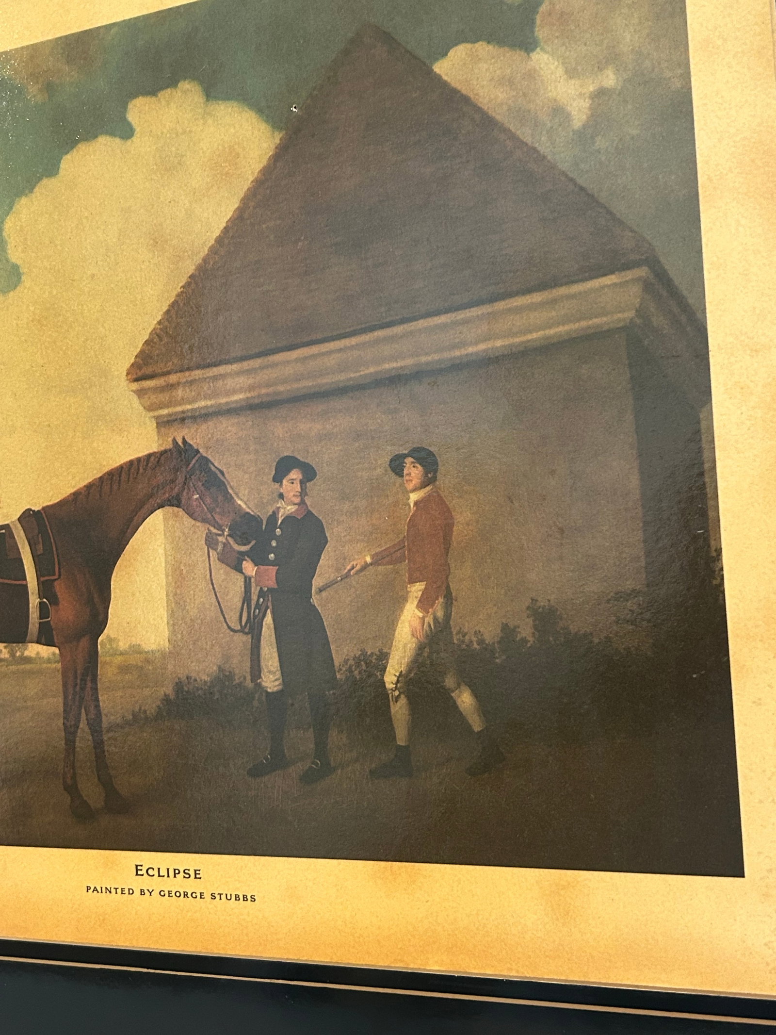 Vintage Abercrombie & Fitch English Black Lacquer Wood Serving Tray With George Stubbs "Eclipse" - 5