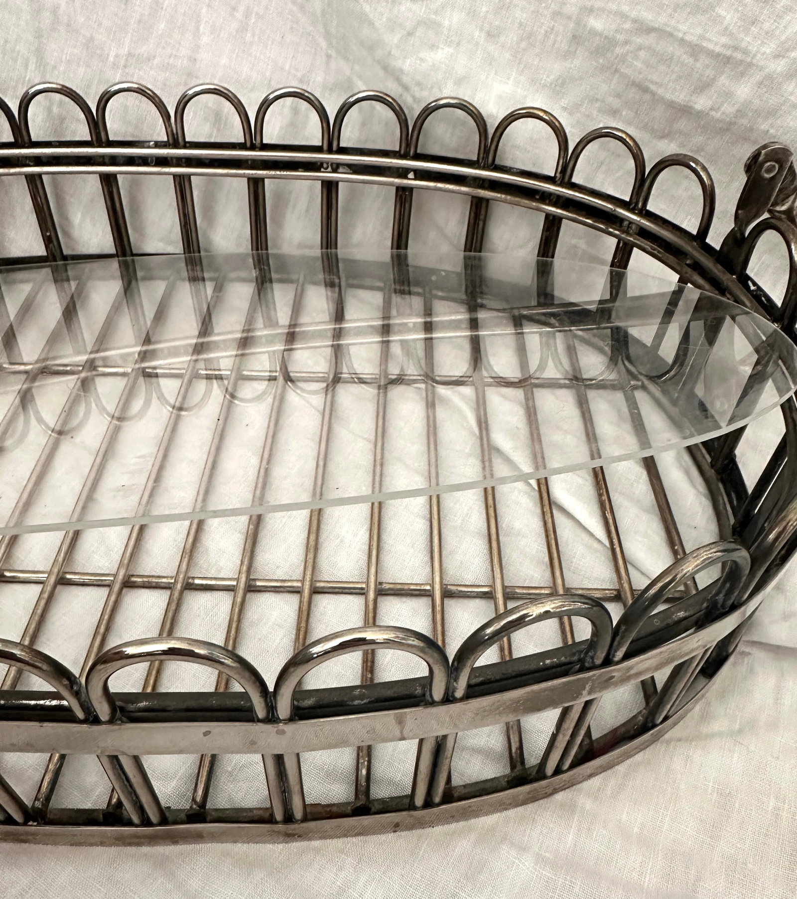 Vintage Godinger Silver Scalloped Edge Tray - 3