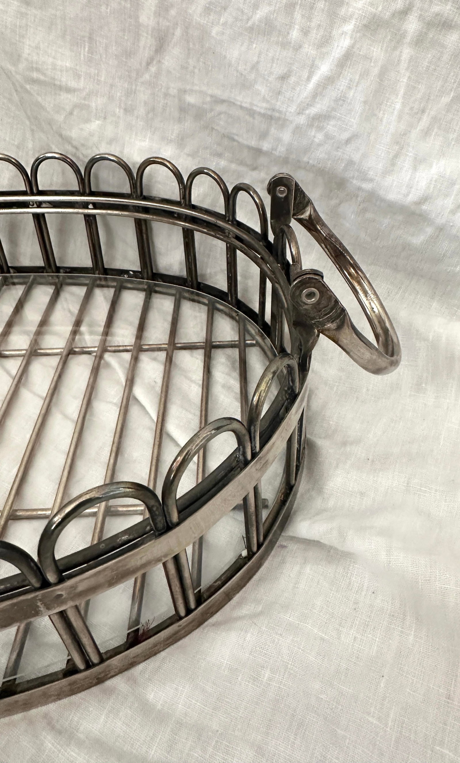 Vintage Godinger Silver Scalloped Edge Tray - 5