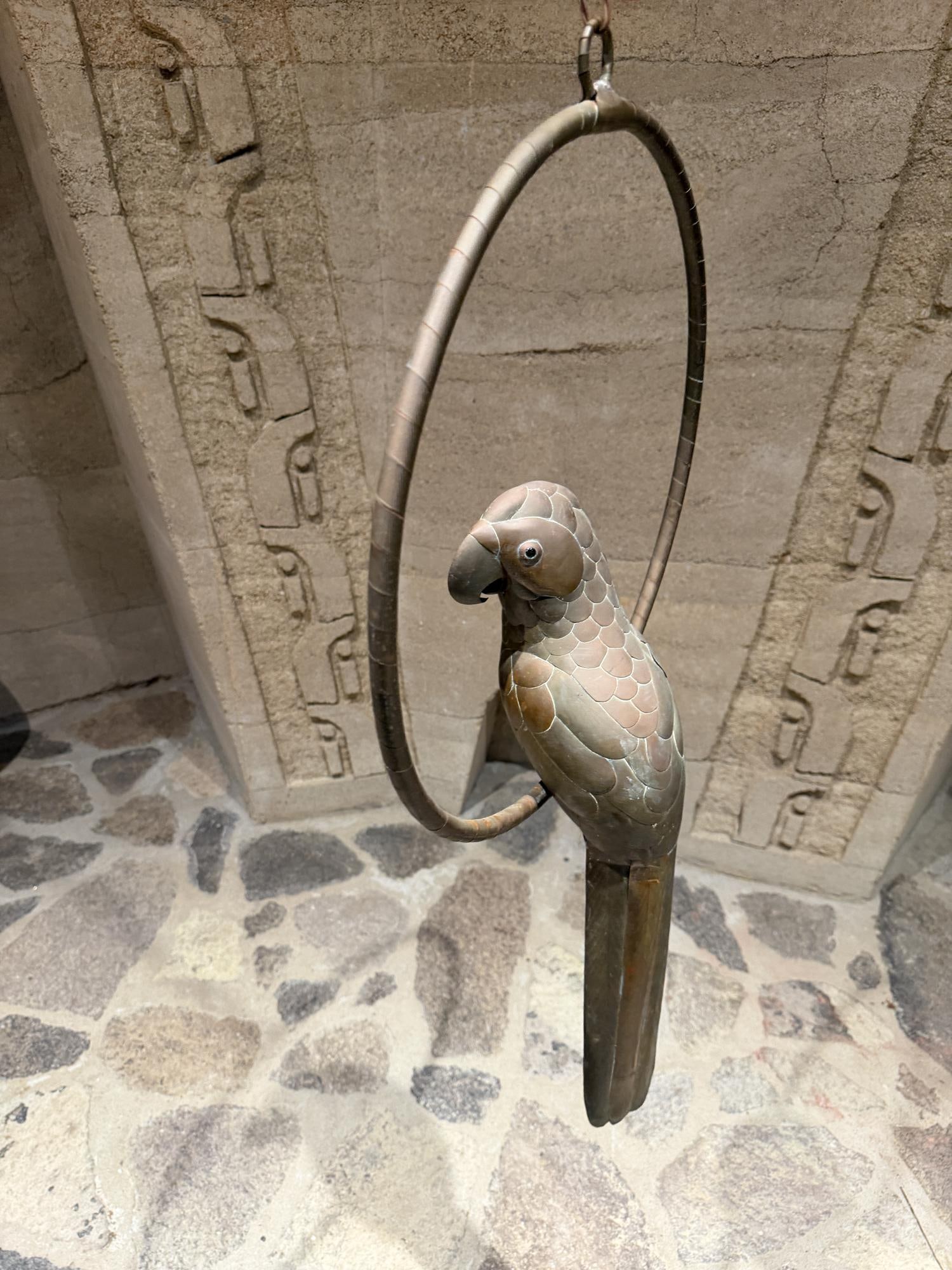 Sergio Bustamante Hanging Parrot Sculpture Arts Craft Mid-Century Modern - 16