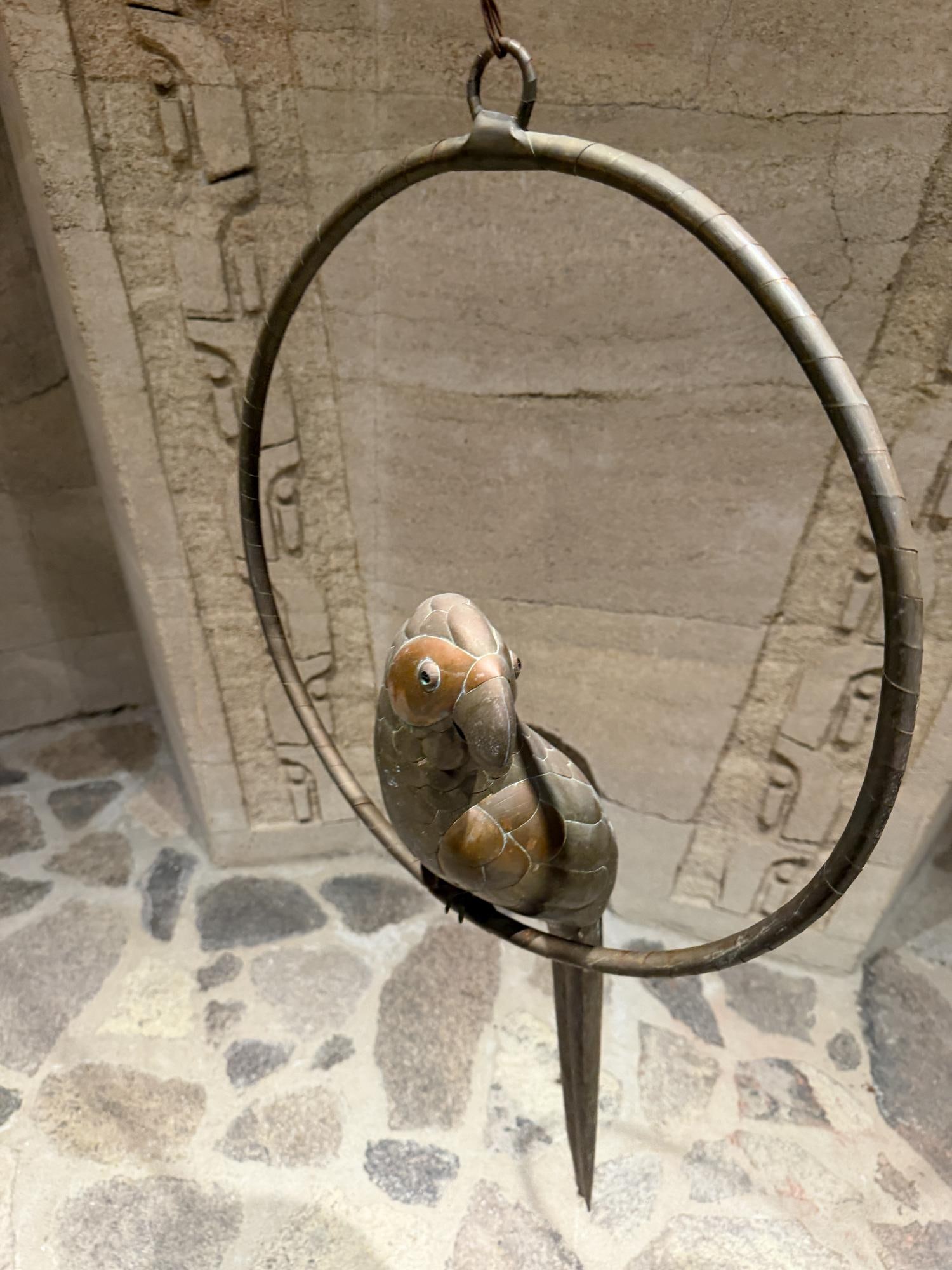 Sergio Bustamante Hanging Parrot Sculpture Arts Craft Mid-Century Modern - 9