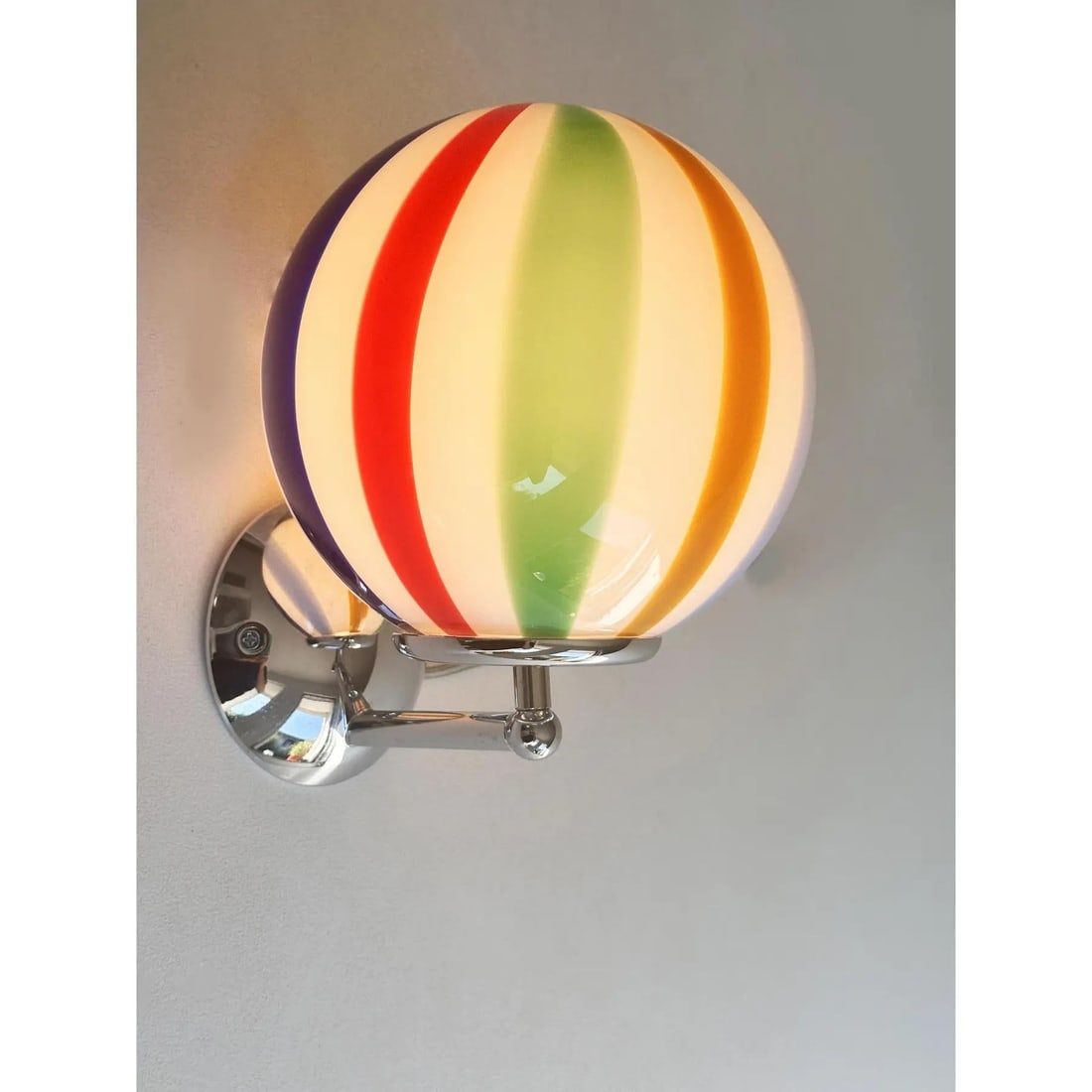 Contemporary Modern Multicolor Murano Glass "Rods" Wall Lamps – Lot of 4 - 4