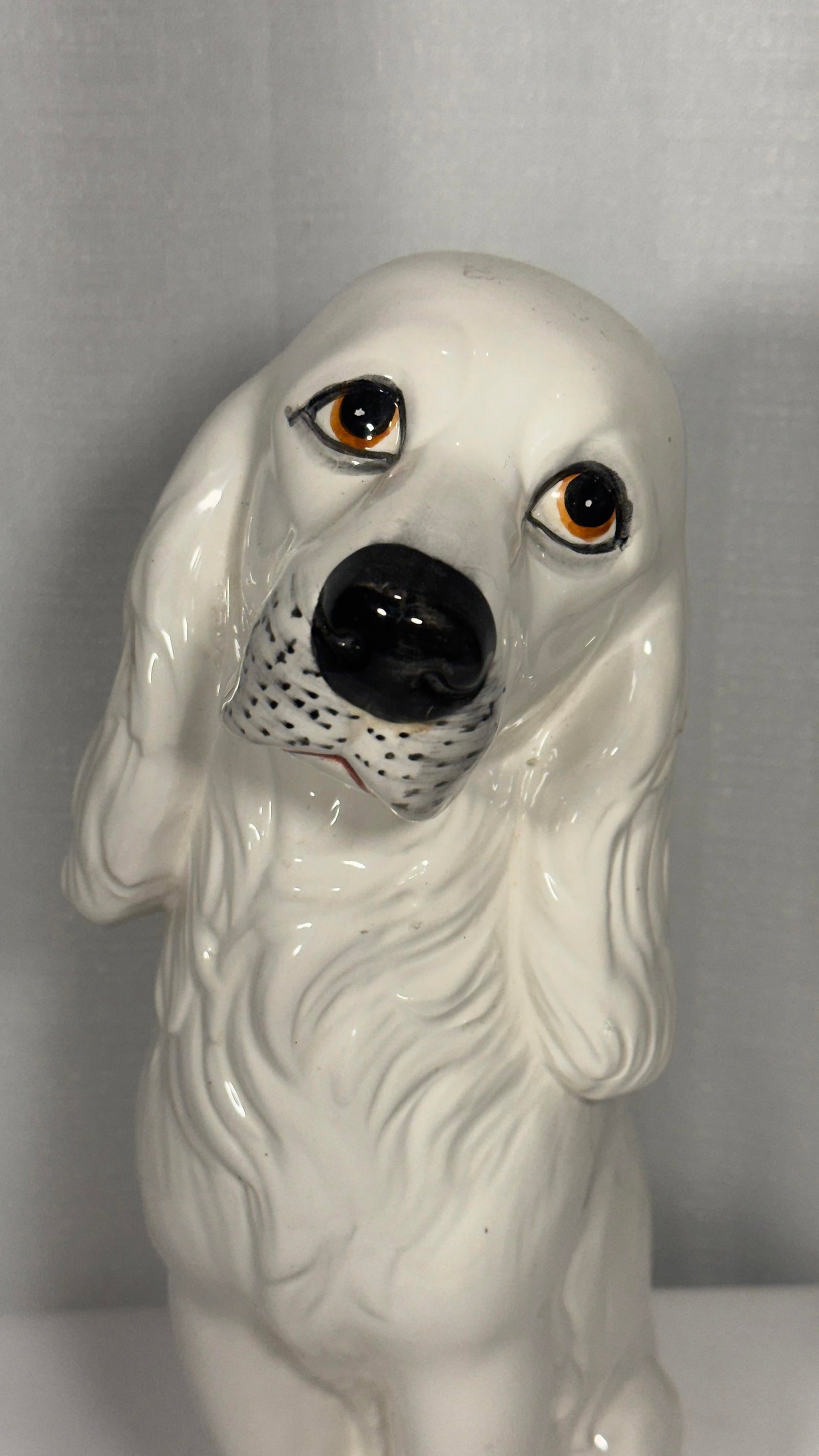 1970s Hollywood Regency Italian Life-Size Ceramic Cocker Spaniel Statue - Dorothy Draper Style - 4