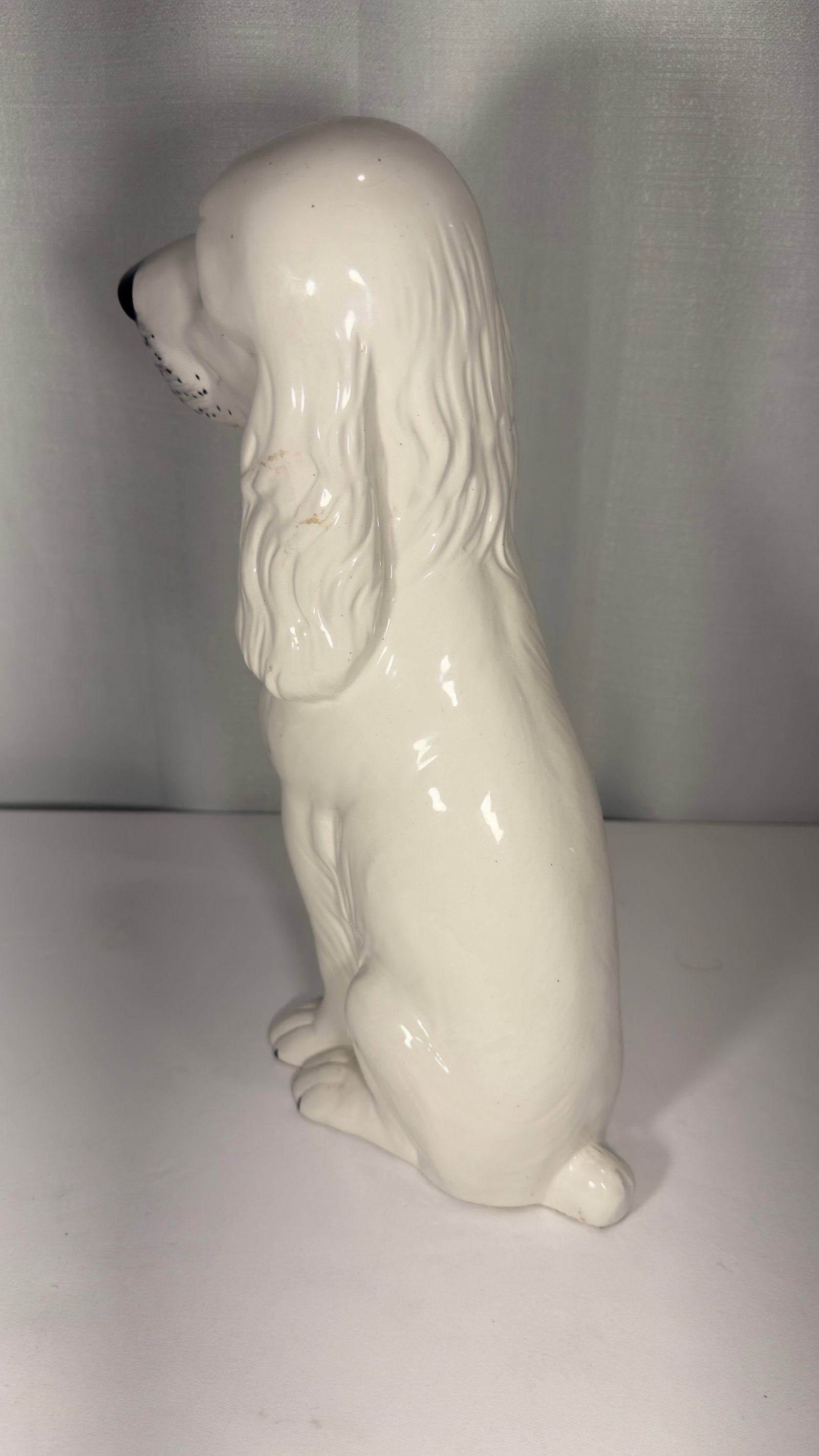 1970s Hollywood Regency Italian Life-Size Ceramic Cocker Spaniel Statue - Dorothy Draper Style - 9