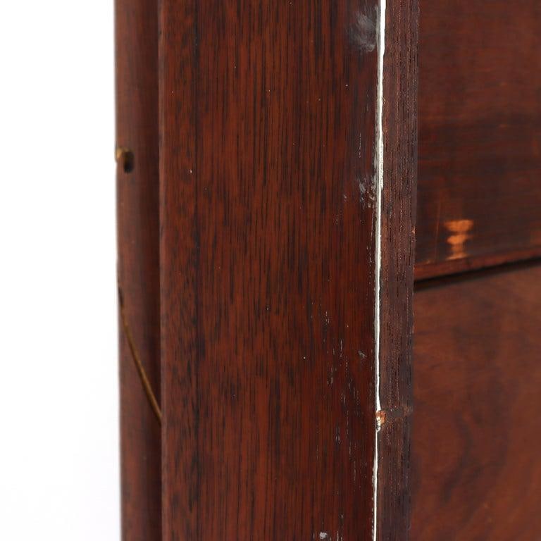 Eastlake Aesthetic Walnut Burl Hall Mirror Gilt Highlights C1870 - 18