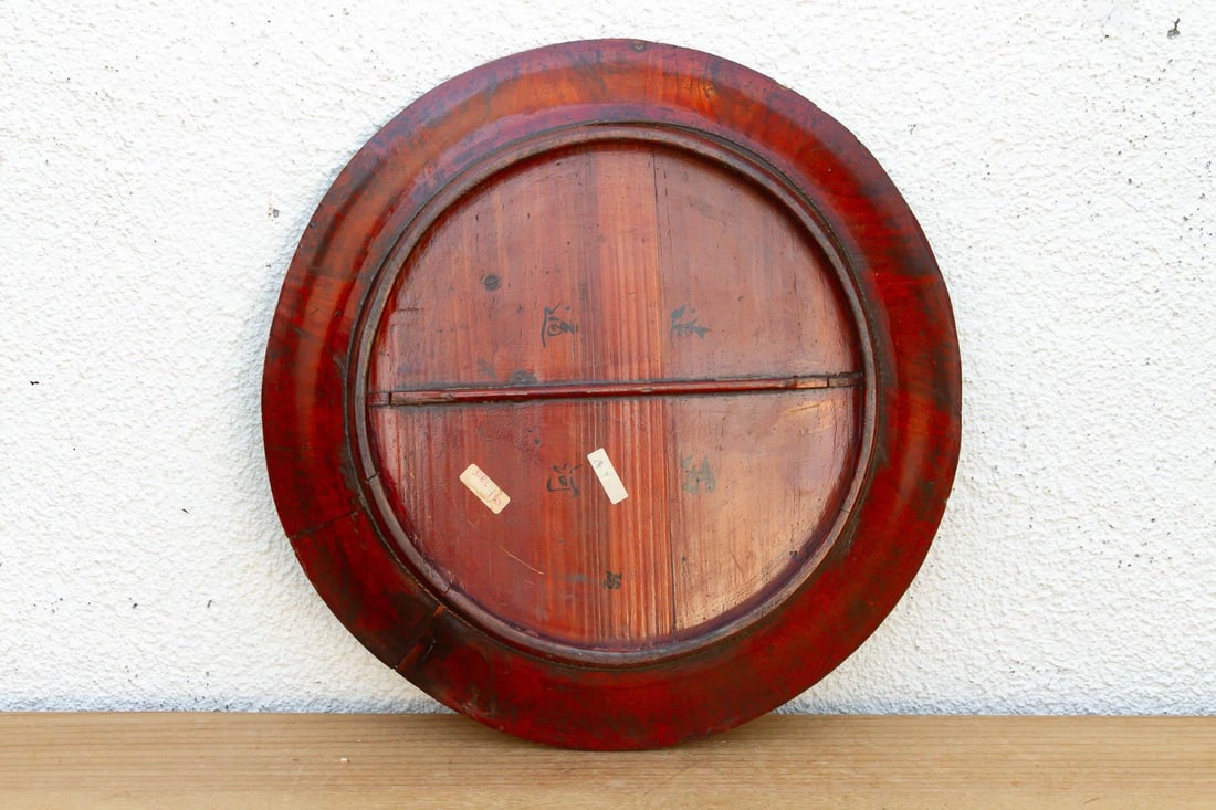 Antique Gilded Wood Offering Tray - 5