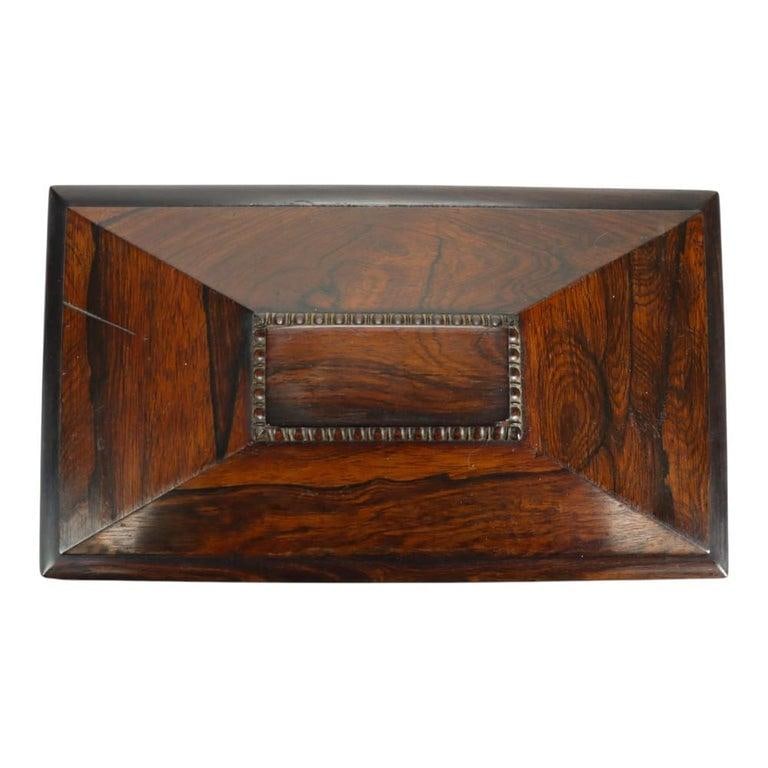 English Georgian Rosewood Tea Caddy C1830 - 2