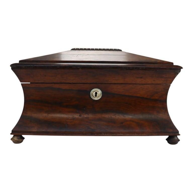 English Georgian Rosewood Tea Caddy C1830 - 3