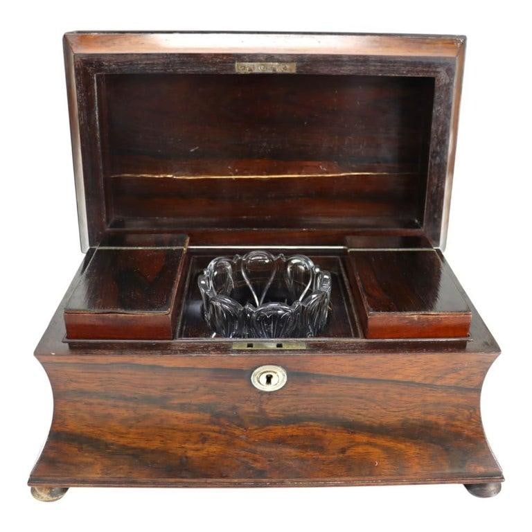 English Georgian Rosewood Tea Caddy C1830 - 4