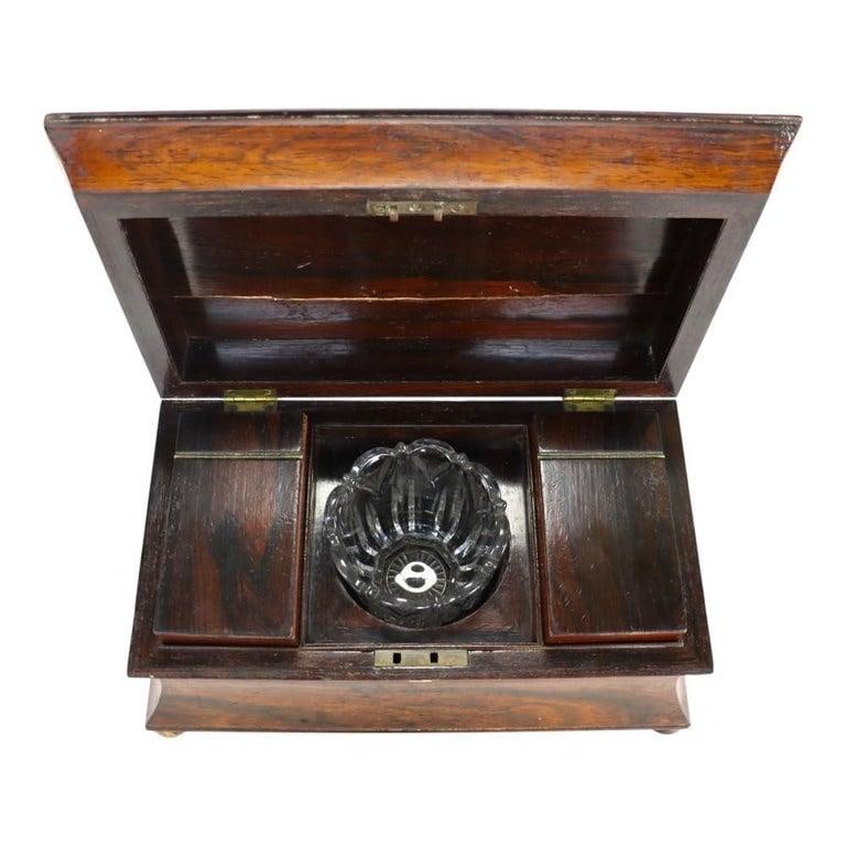 English Georgian Rosewood Tea Caddy C1830 - 5