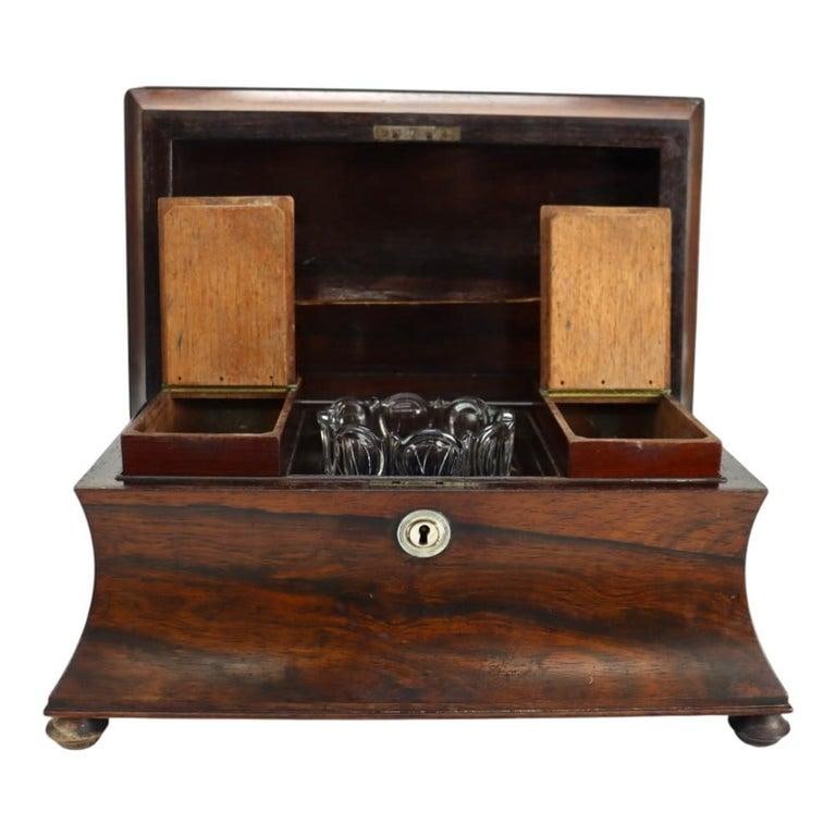 English Georgian Rosewood Tea Caddy C1830 - 6