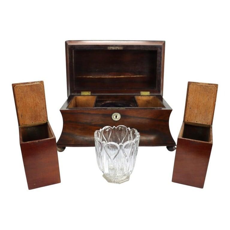 English Georgian Rosewood Tea Caddy C1830 - 7