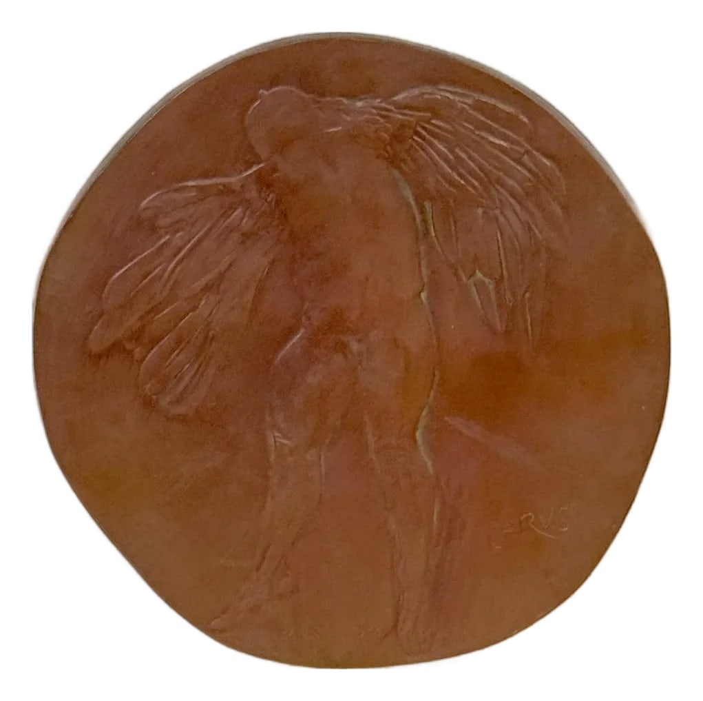 Leonard Baskin, Icarus, Numbered 3/250, Cast Bronze Wall Plaque, 1969 (1 of 13)