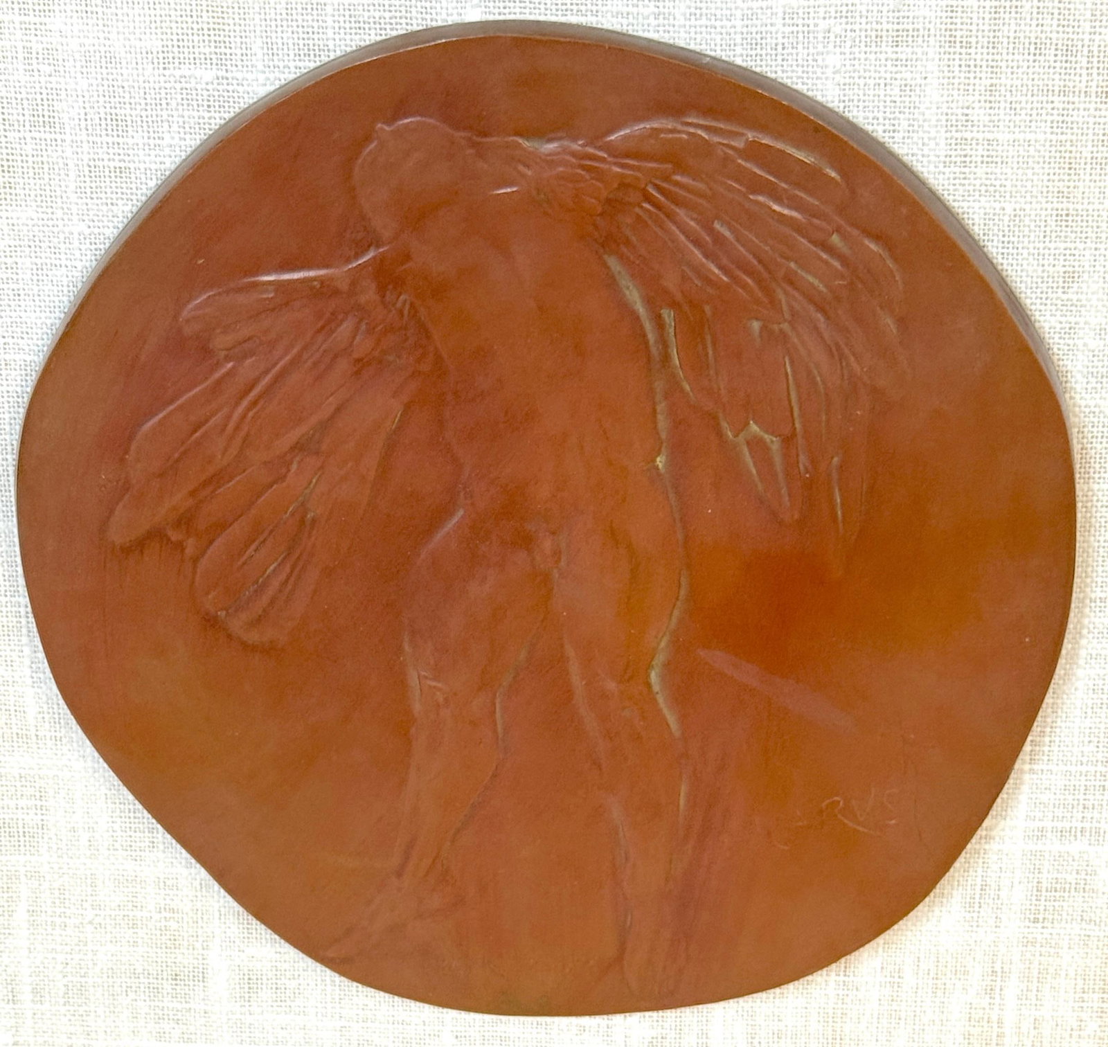 Leonard Baskin, Icarus, Numbered 3/250, Cast Bronze Wall Plaque, 1969 - 3