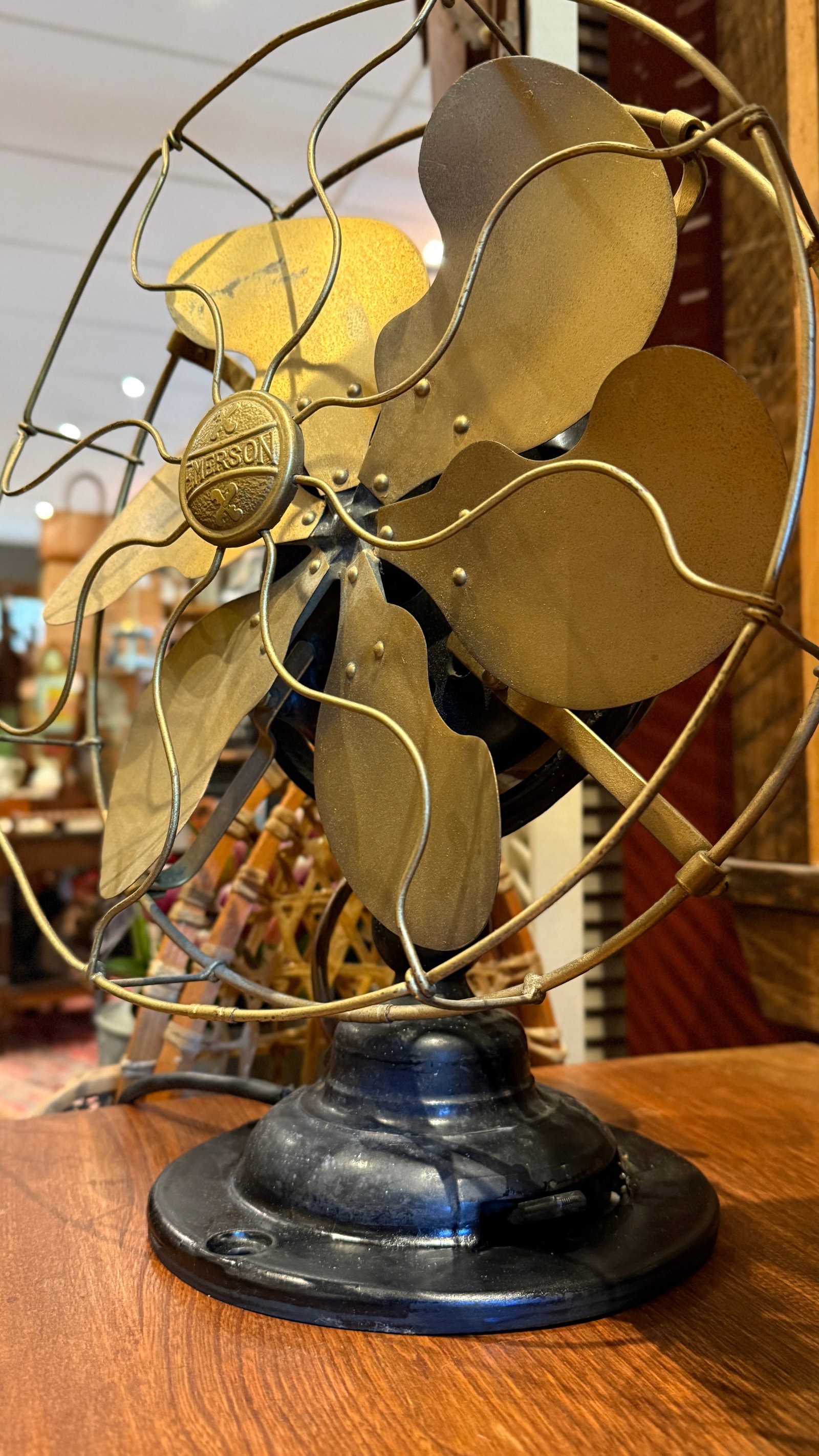 Antique Emerson 6 Blade Table Fan No. 19666 - 5