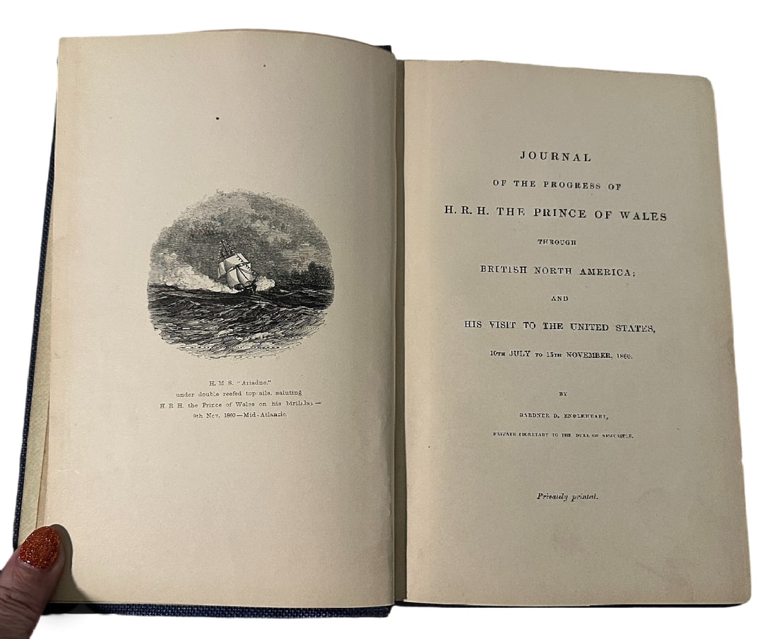 Antique 1st Ed Book: Journal of the Progress of h.r.h. The Prince of Wales Through British North Ame - 3