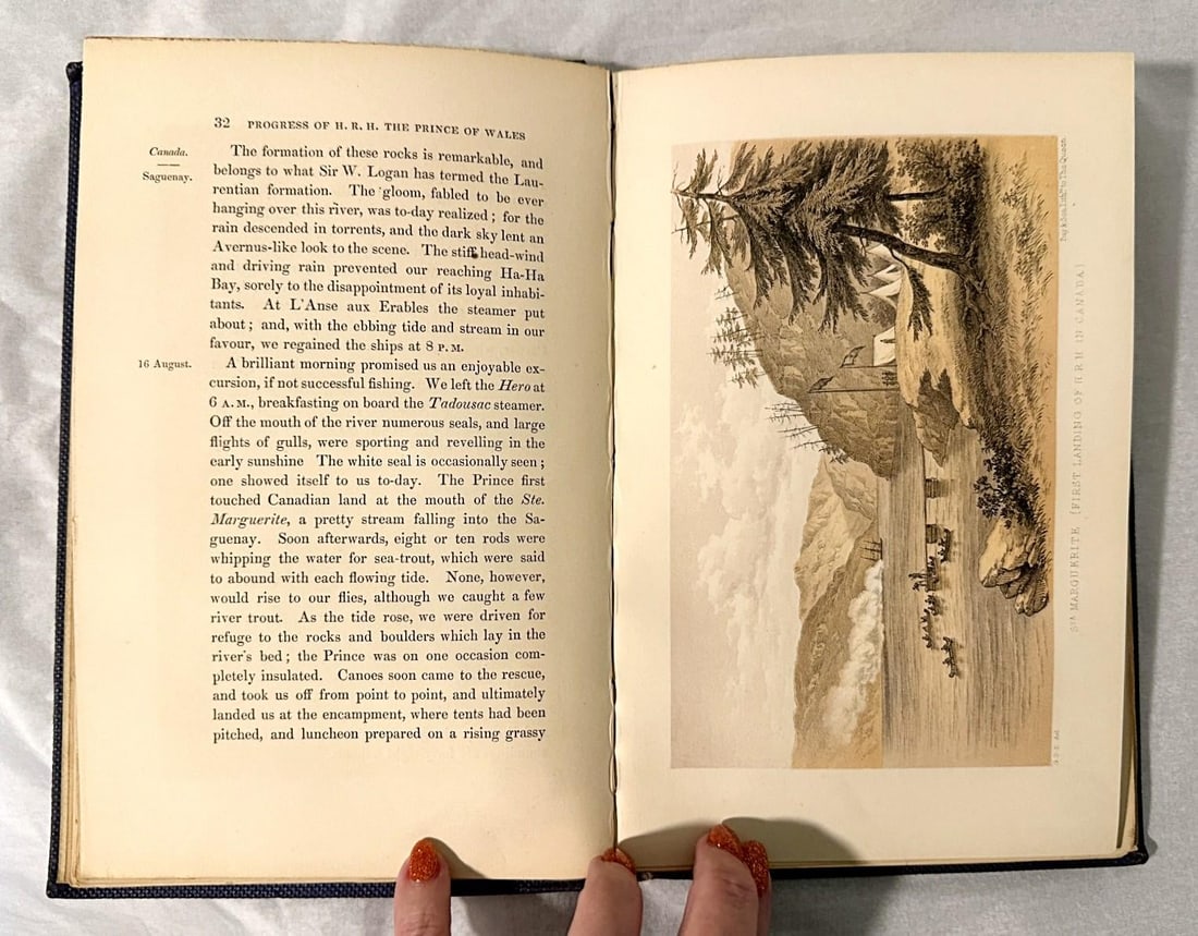 Antique 1st Ed Book: Journal of the Progress of h.r.h. The Prince of Wales Through British North Ame - 9