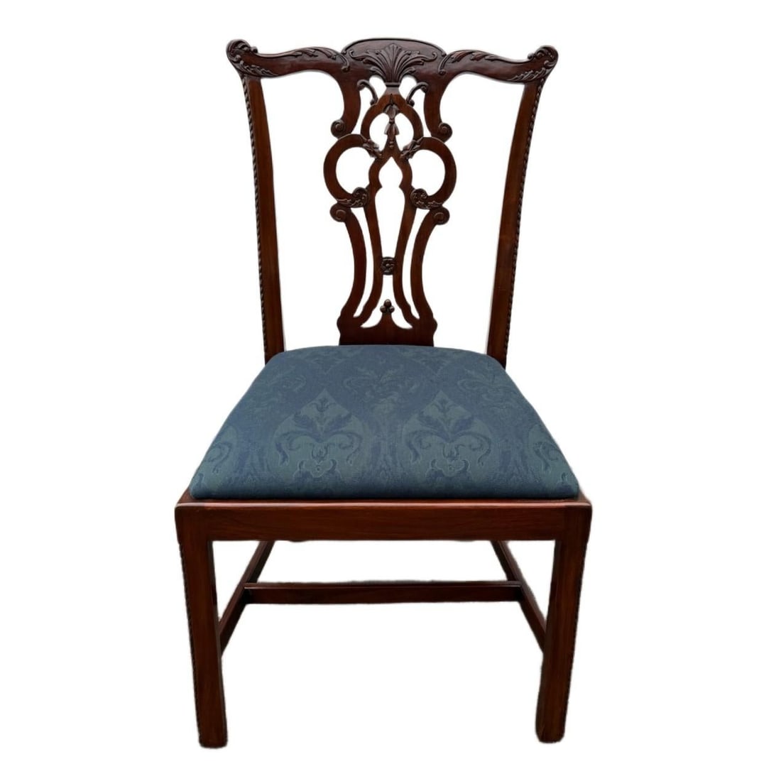 Set of 6 Vintage Maitland Smith Mahogany Chinese Chippendale Dining Chairs - 3