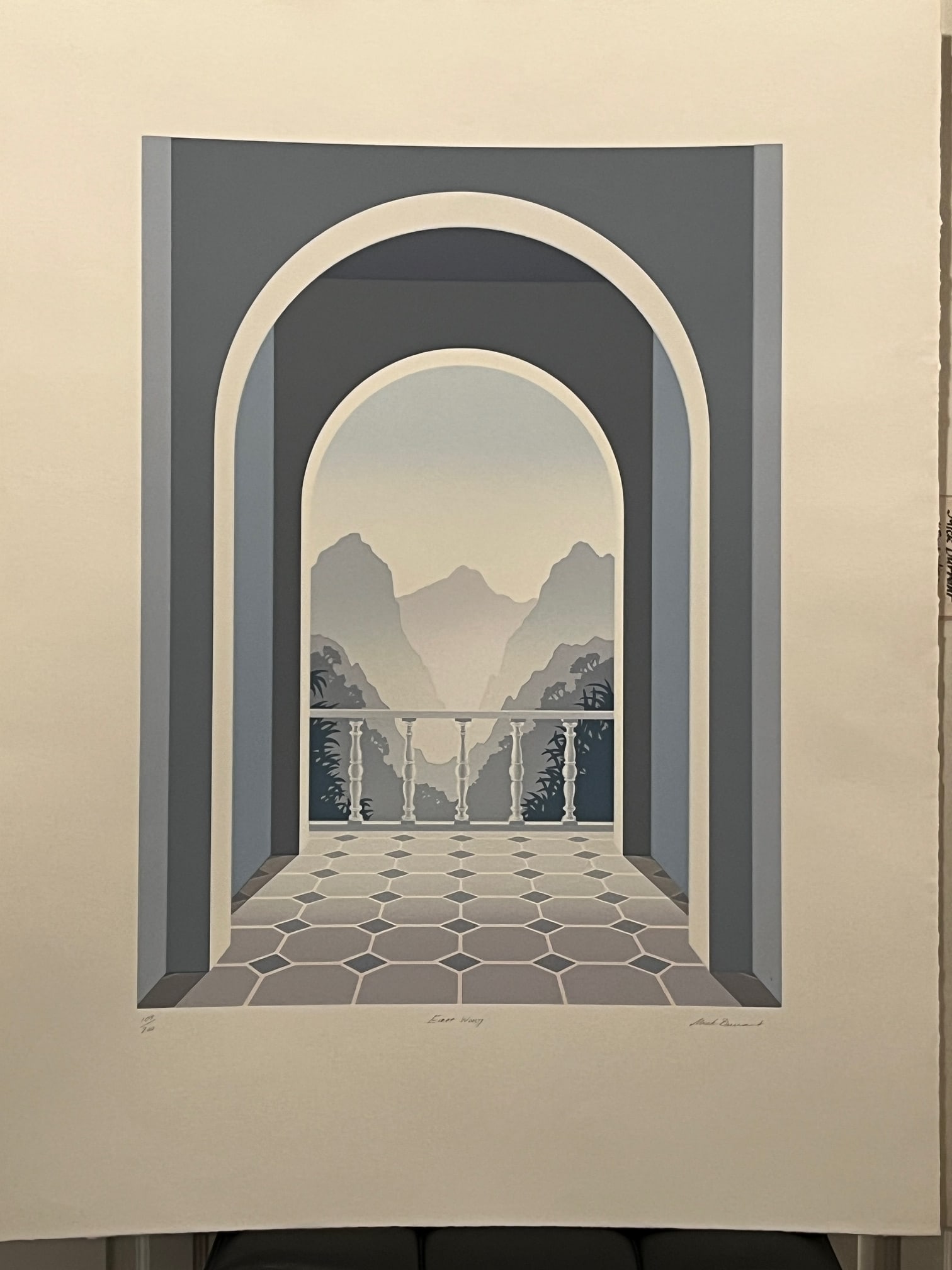 1980s Mick Durrant Signed Serigraph Pair East Wing & West Wing Limited Edition Prints - 9
