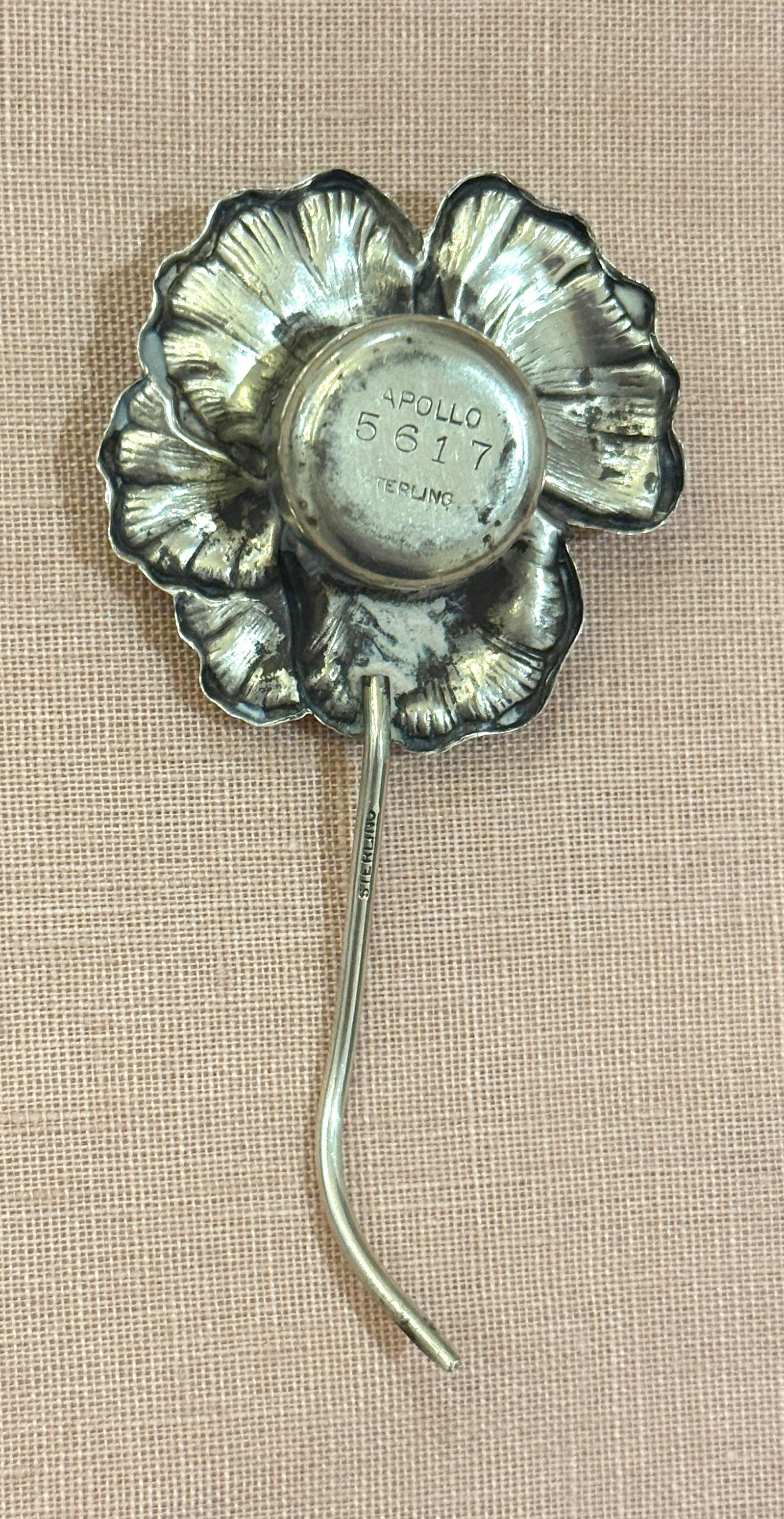 Mid 20th Century Sterling Flower Salt & Pepper Shakers - 10