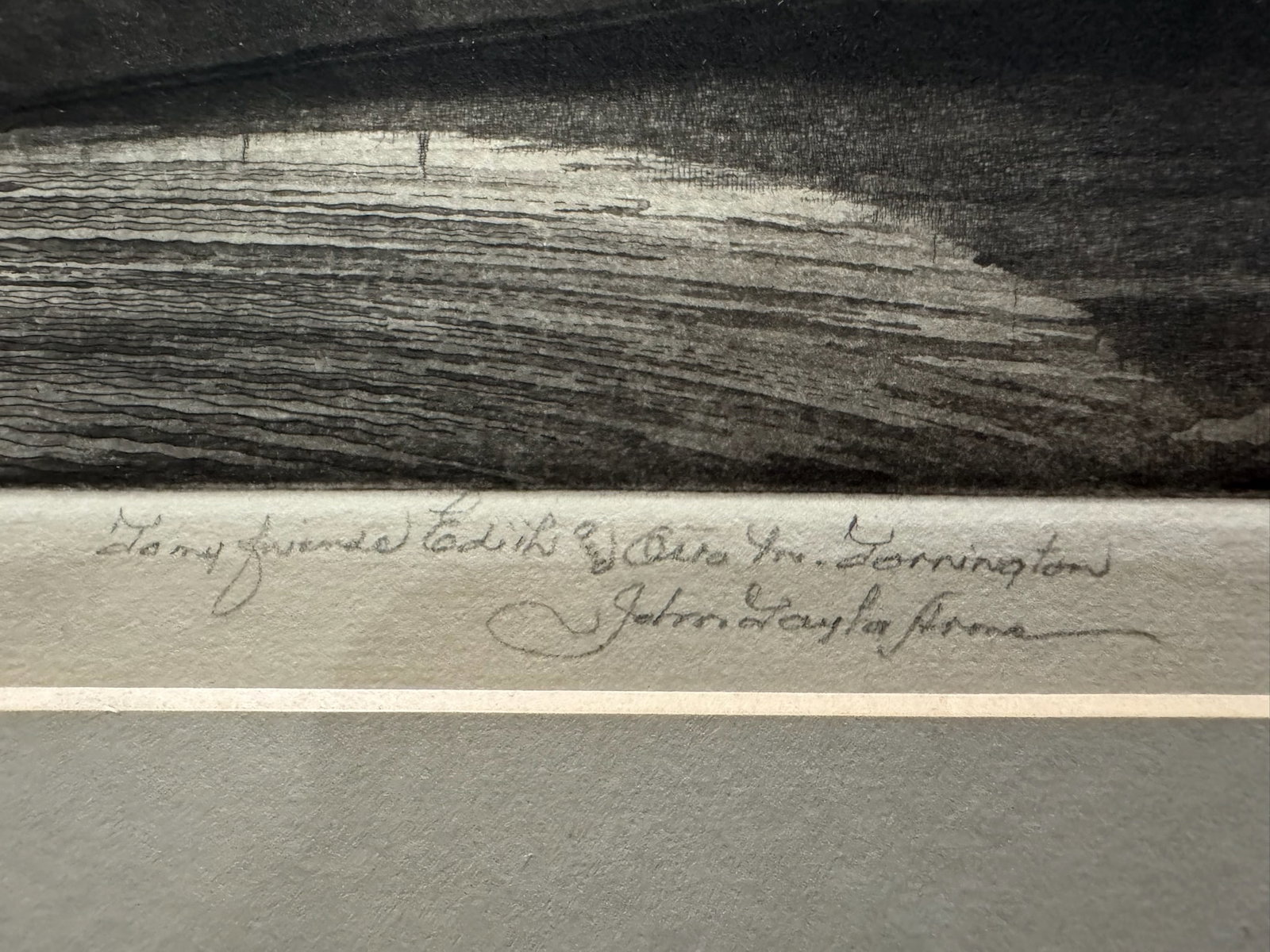 John Taylor Arms Ww2 Etching Us Navy Battleship at Shipyard Signed 1944 - 3