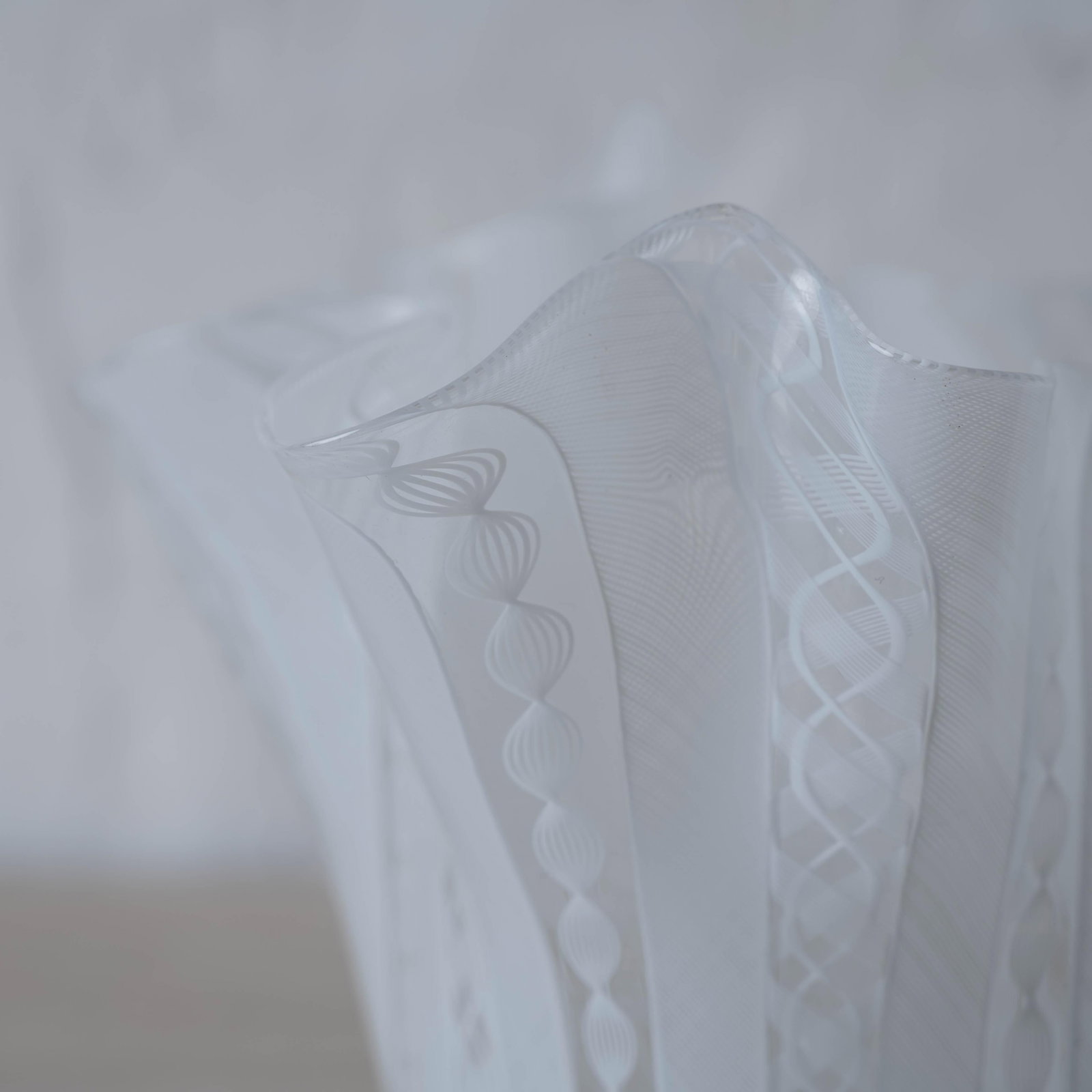 Bianconi Fazzoletto Zanfirico Handkerchief Vase for Venini, 2002 - 4