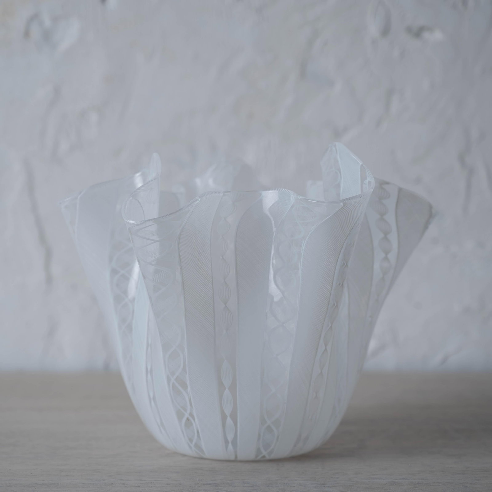 Bianconi Fazzoletto Zanfirico Handkerchief Vase for Venini, 2002 - 7