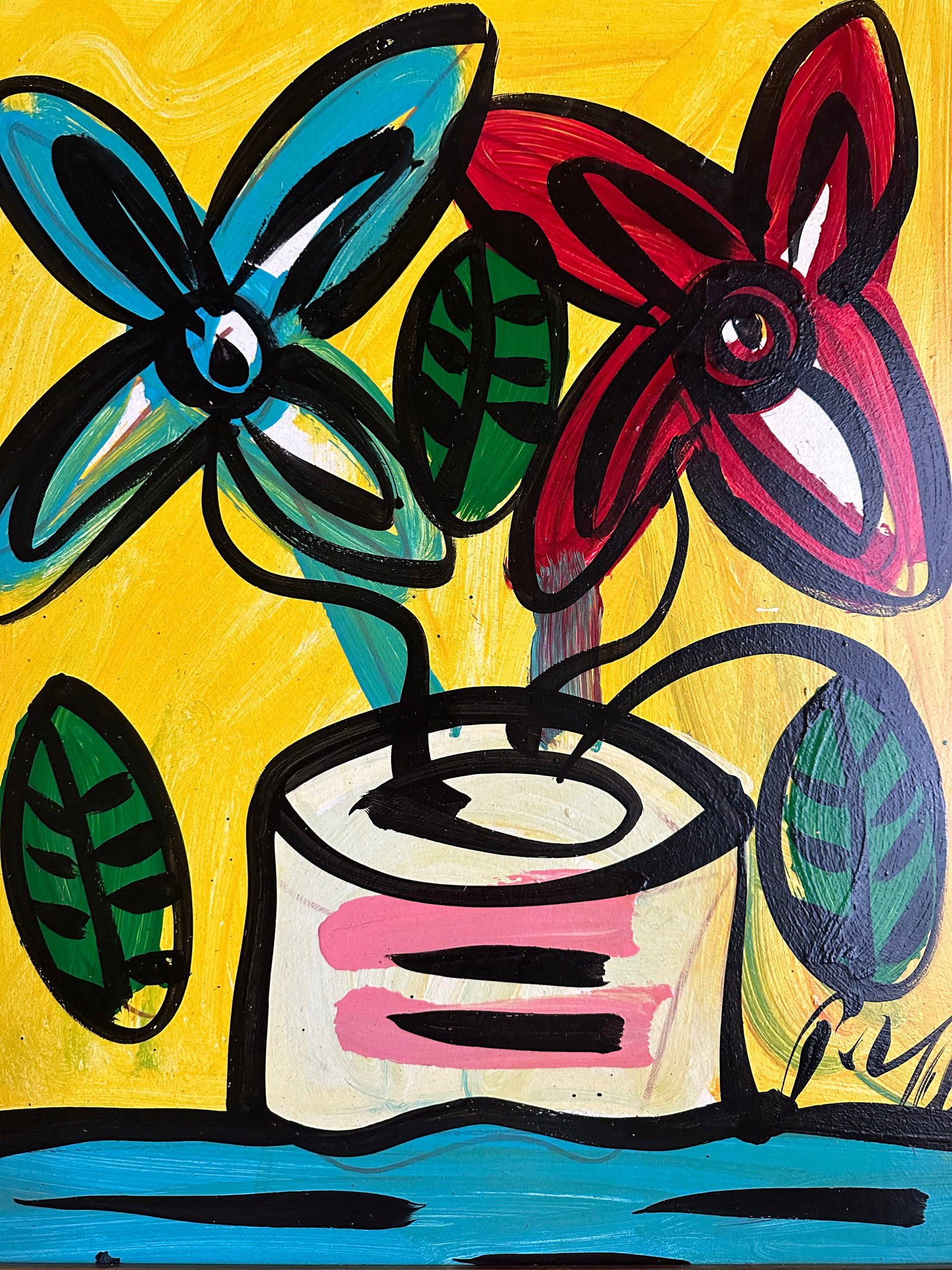 Peter Keil Titled Painting "Flowers From Paris" - 2