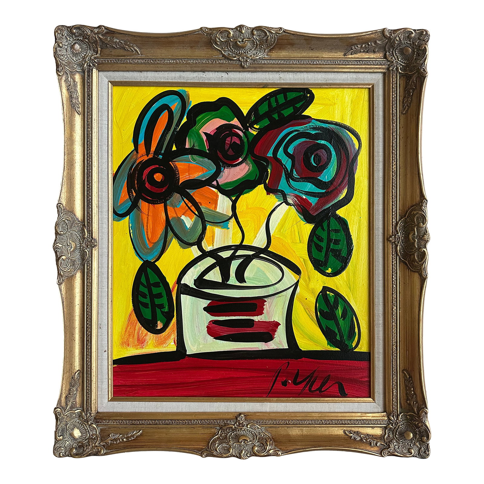 Titled Peter Keil Painting "For My Friend Pablo Picasso" (1 of 4)
