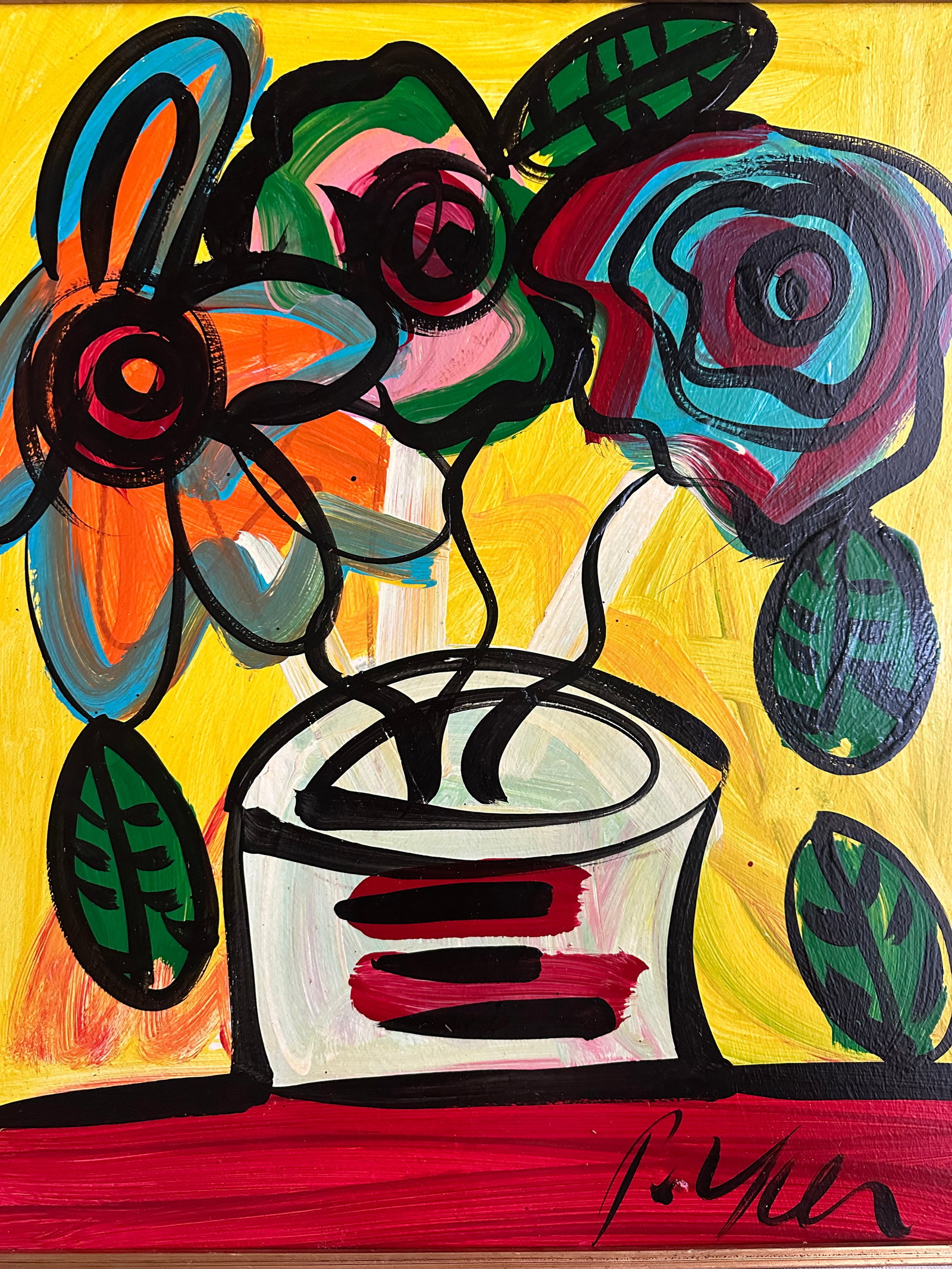 Titled Peter Keil Painting "For My Friend Pablo Picasso" - 2