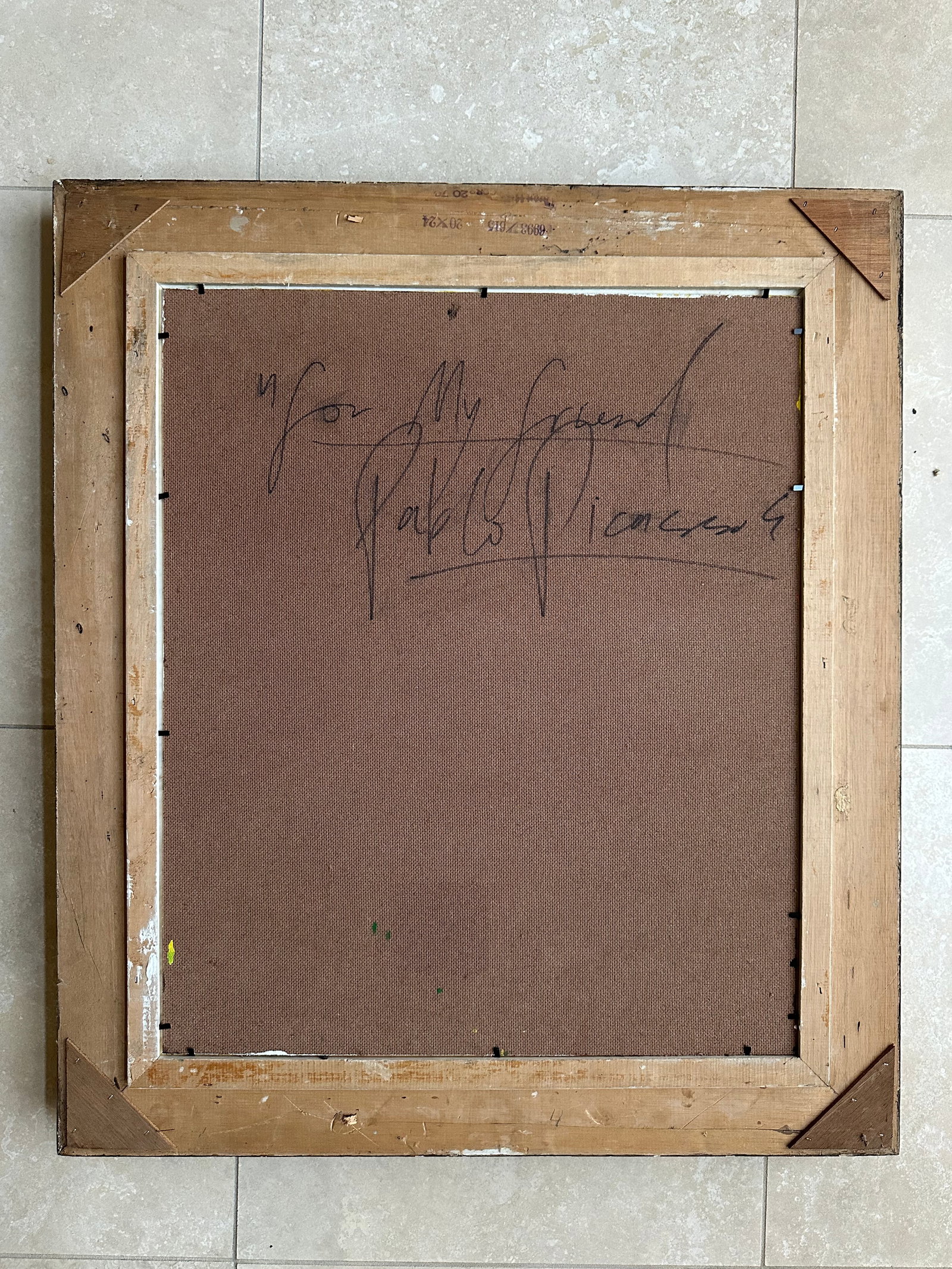 Titled Peter Keil Painting "For My Friend Pablo Picasso" - 4
